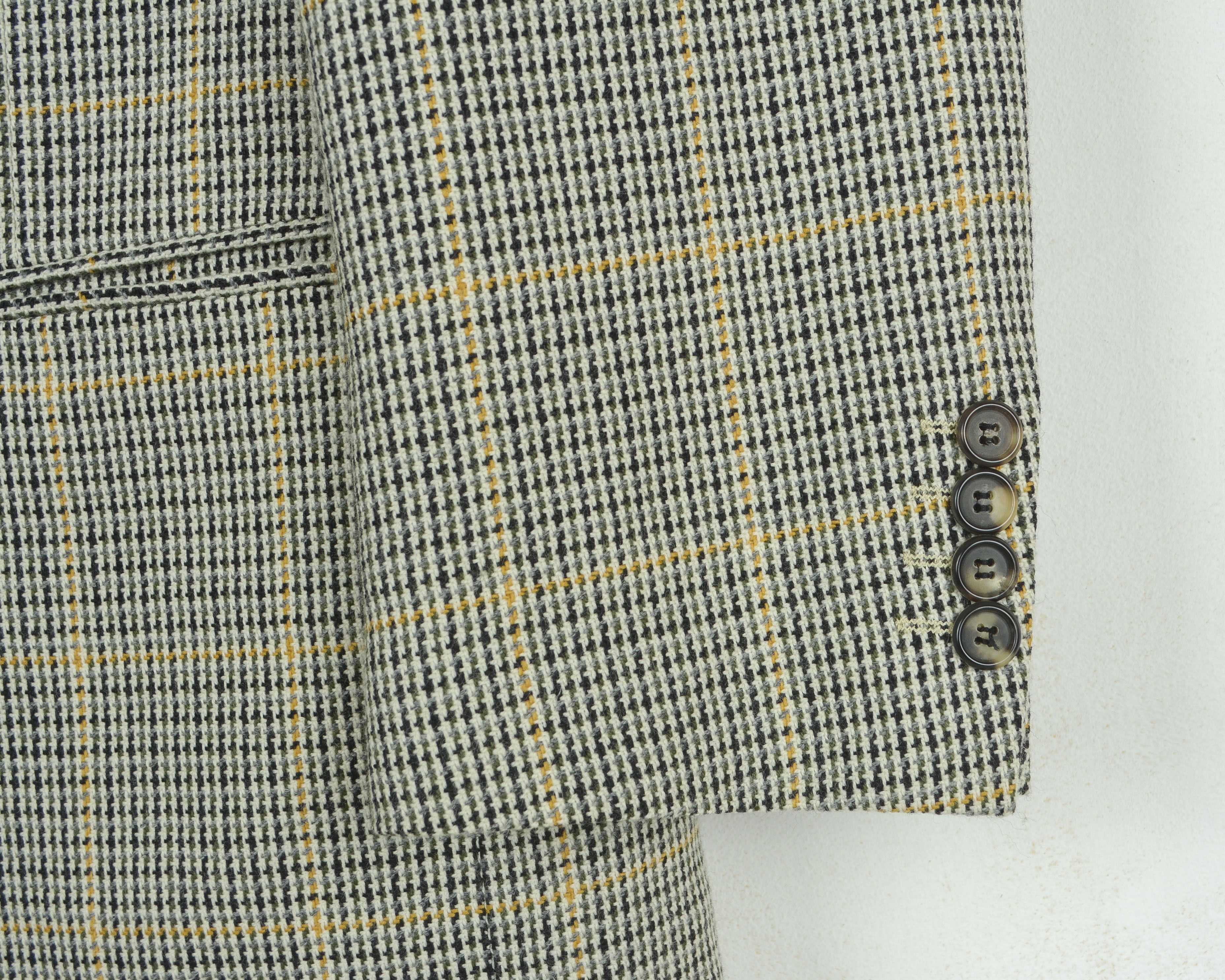 Hugo Boss Vintage Einstein UK 42 US Blazer Cashmere Coat Check Wool Size 42S - 4 Thumbnail