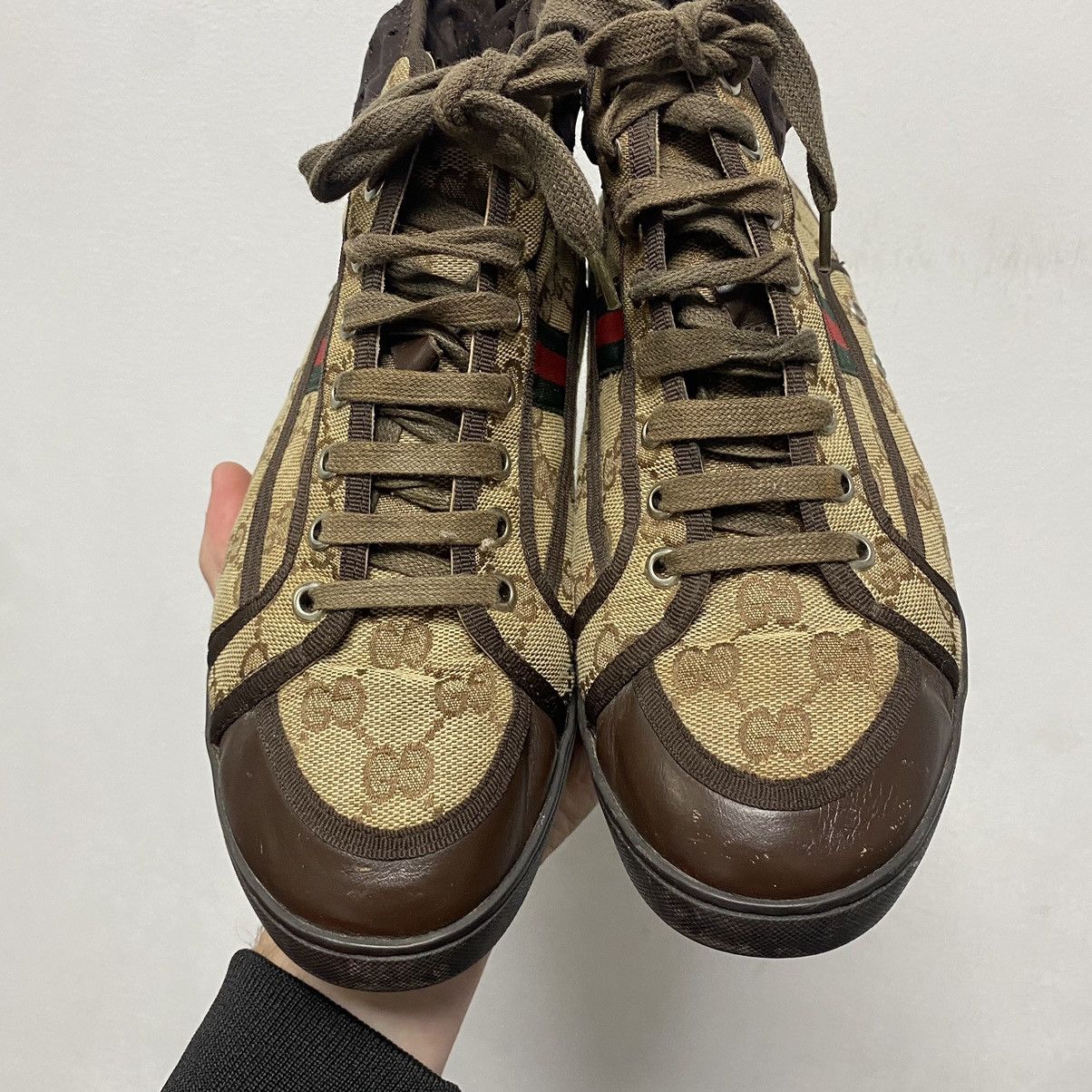 Gucci Gucci high top shoes MONOGRAM Size US 8 / EU 41 - 4 Thumbnail