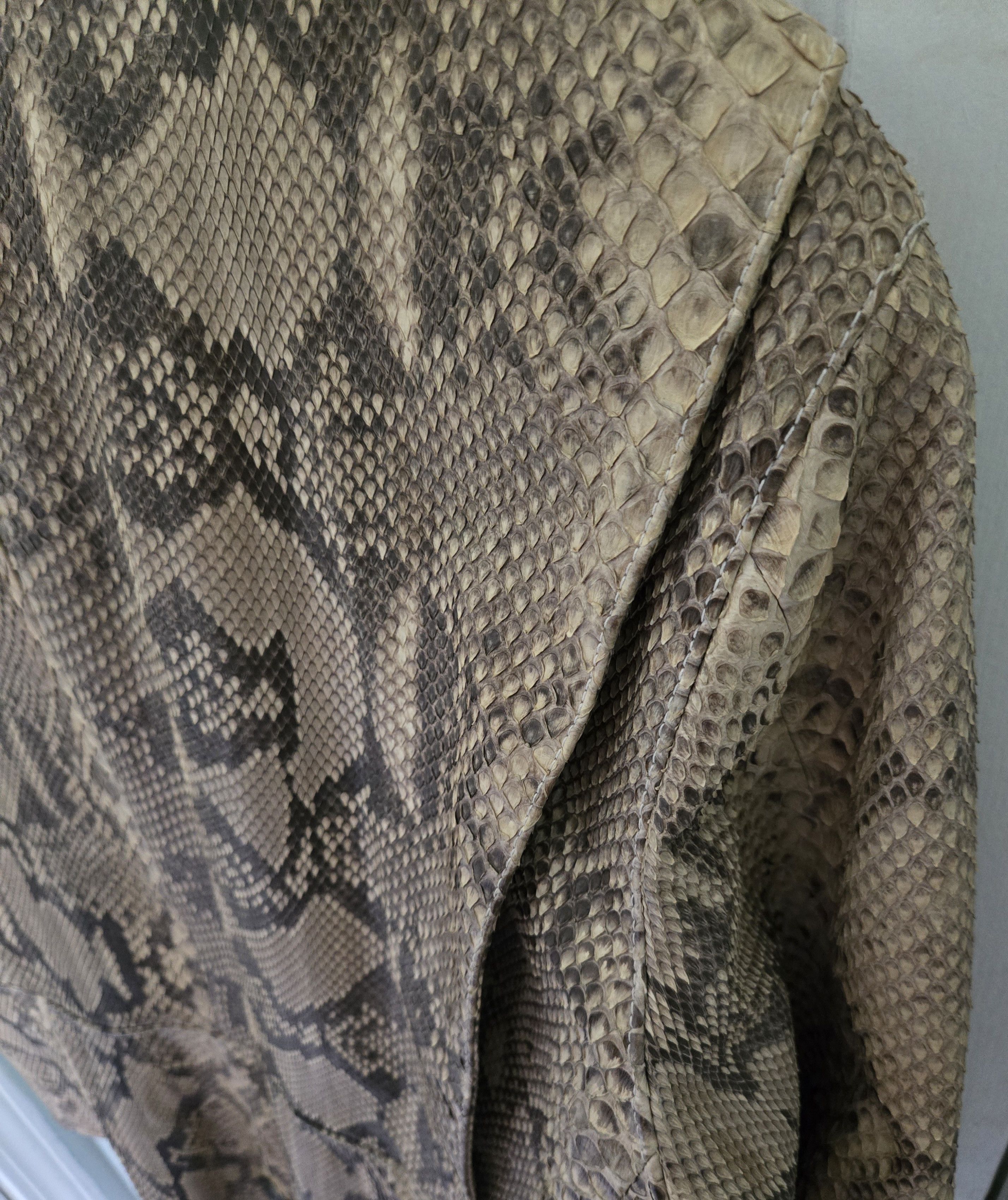 Carpe Diem C. Diem Python Snakeskin Motorcycle / Biker Jacket Size US XL / EU 56 / 4 - 10 Thumbnail