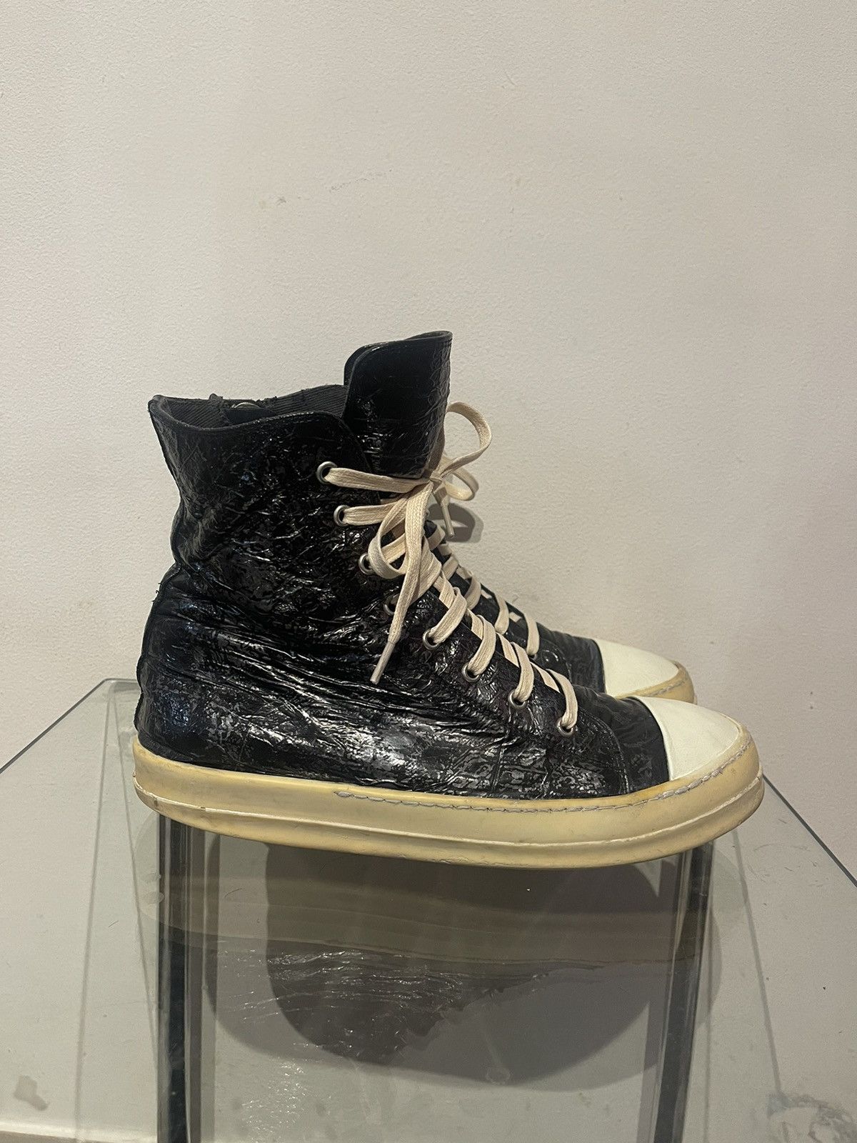Rick Owens × Rick Owens Drkshdw Rick Owens Drkshdw 2014 Black Faded Ramones Size US 9.5 / EU 42-43 - 1 Thumbnail