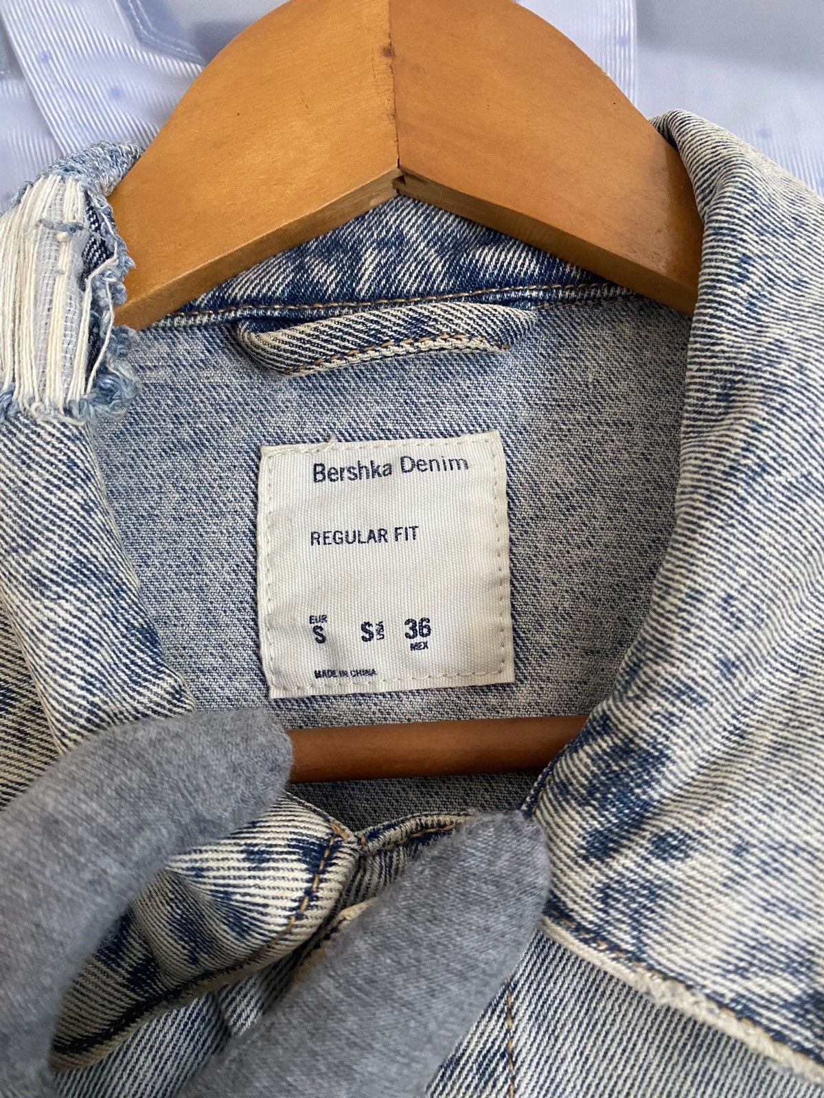 Bershka Vintage Distressed Trash Berska Denim Jacket like Amiri Size US M / EU 48-50 / 2 - 8 Thumbnail