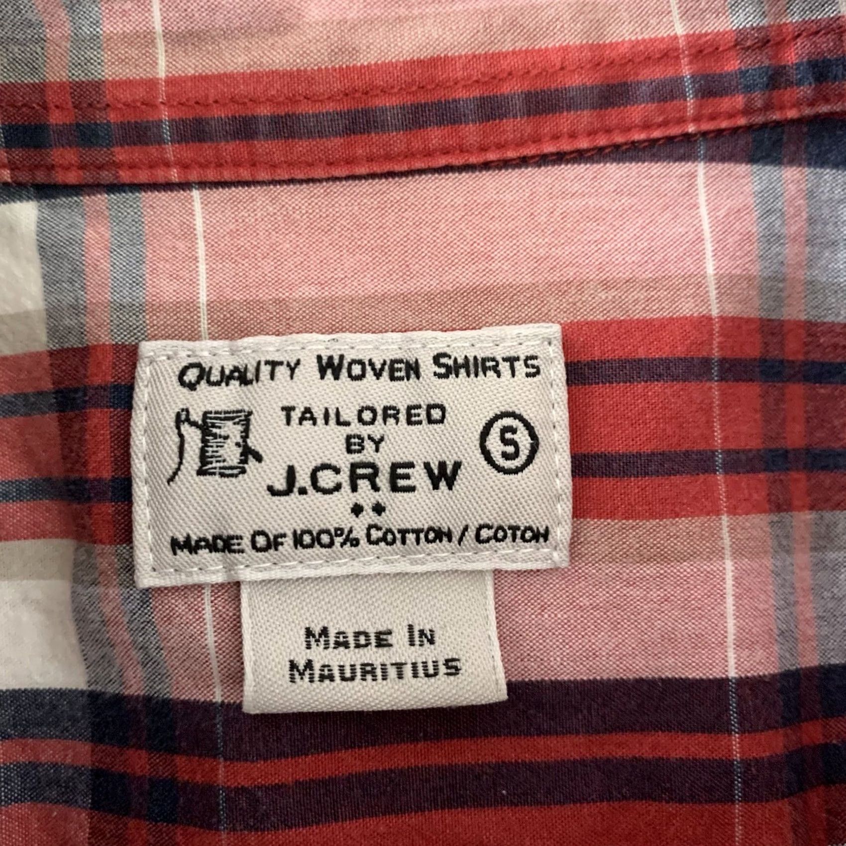 J.Crew J.CREW Shirt Mens Small Red Plaid Cotton Woven Button Down Long Sleeve Casual Size US S / EU 44-46 / 1 - 2 Thumbnail