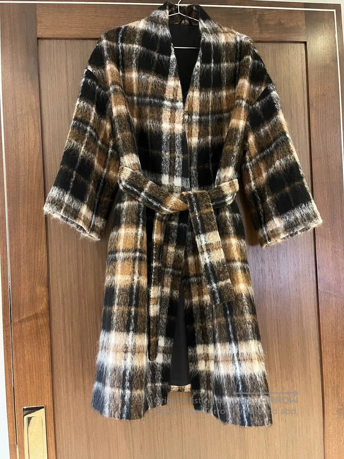 Brunello Cucinelli Plaid Belted Coat.
