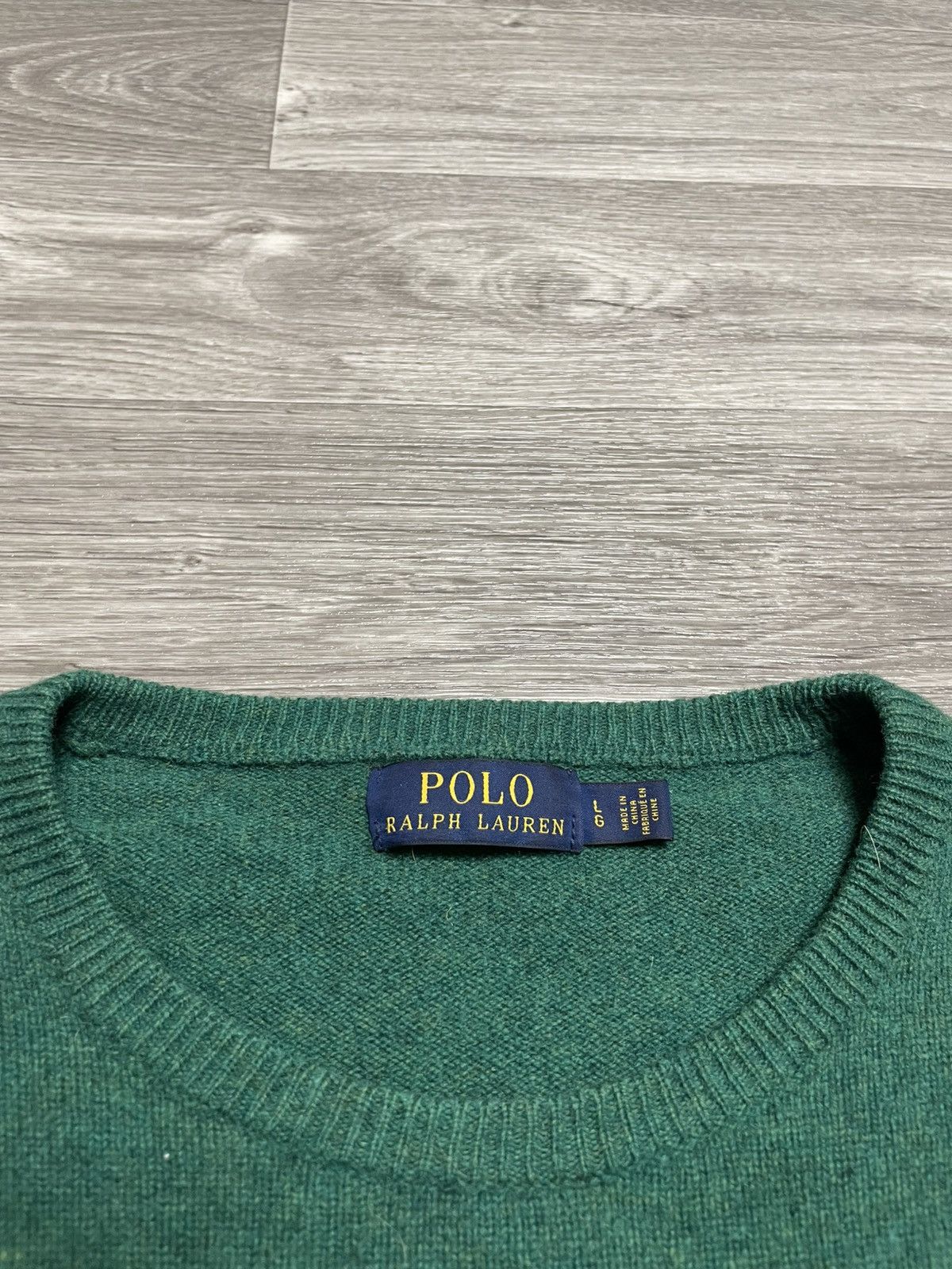 Polo Ralph Lauren Vintage Polo Ralph Lauren Green Wool Sweater Size US L / EU 52-54 / 3 - 7 Thumbnail