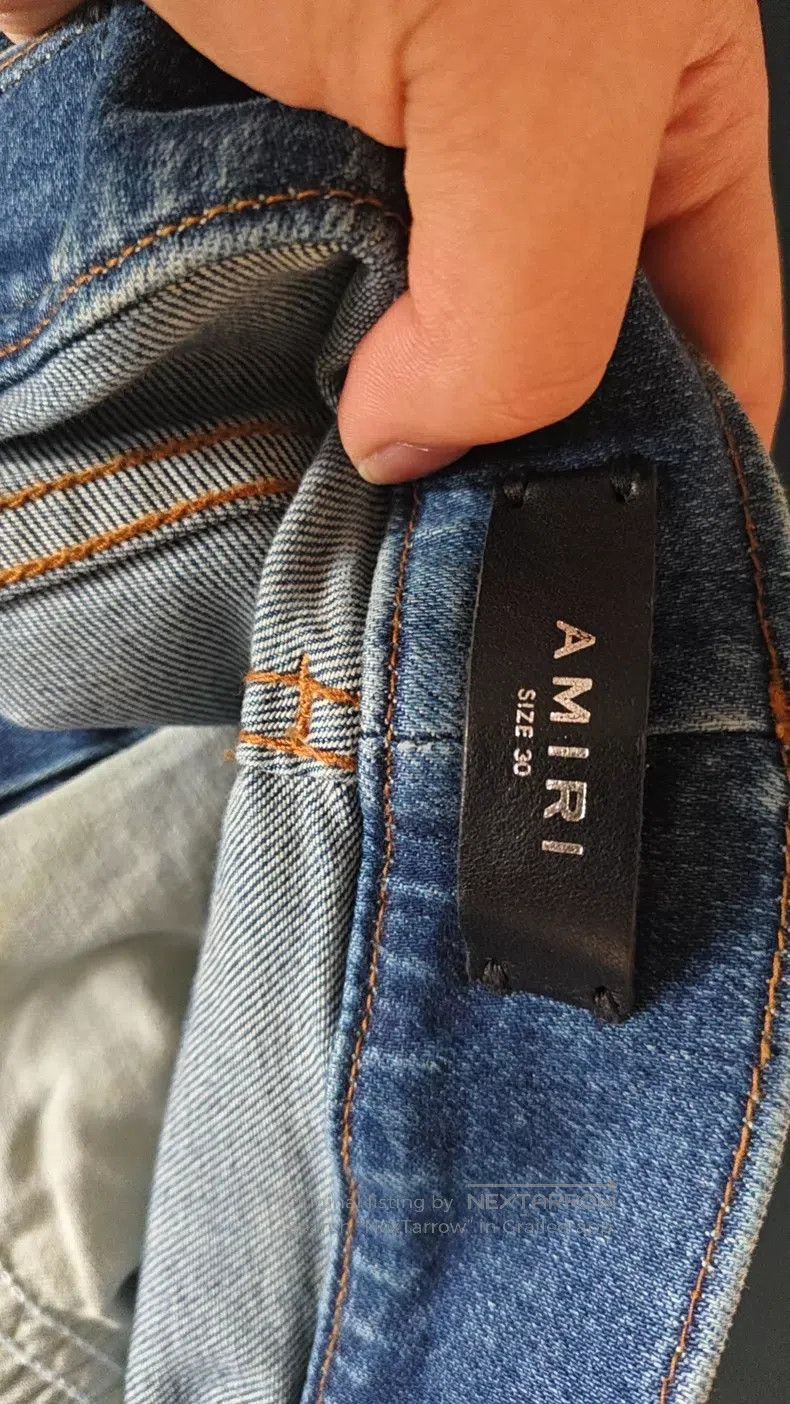 Amiri Amiri Blue piebald denim pants Size US 30 / EU 46 - 2 Thumbnail