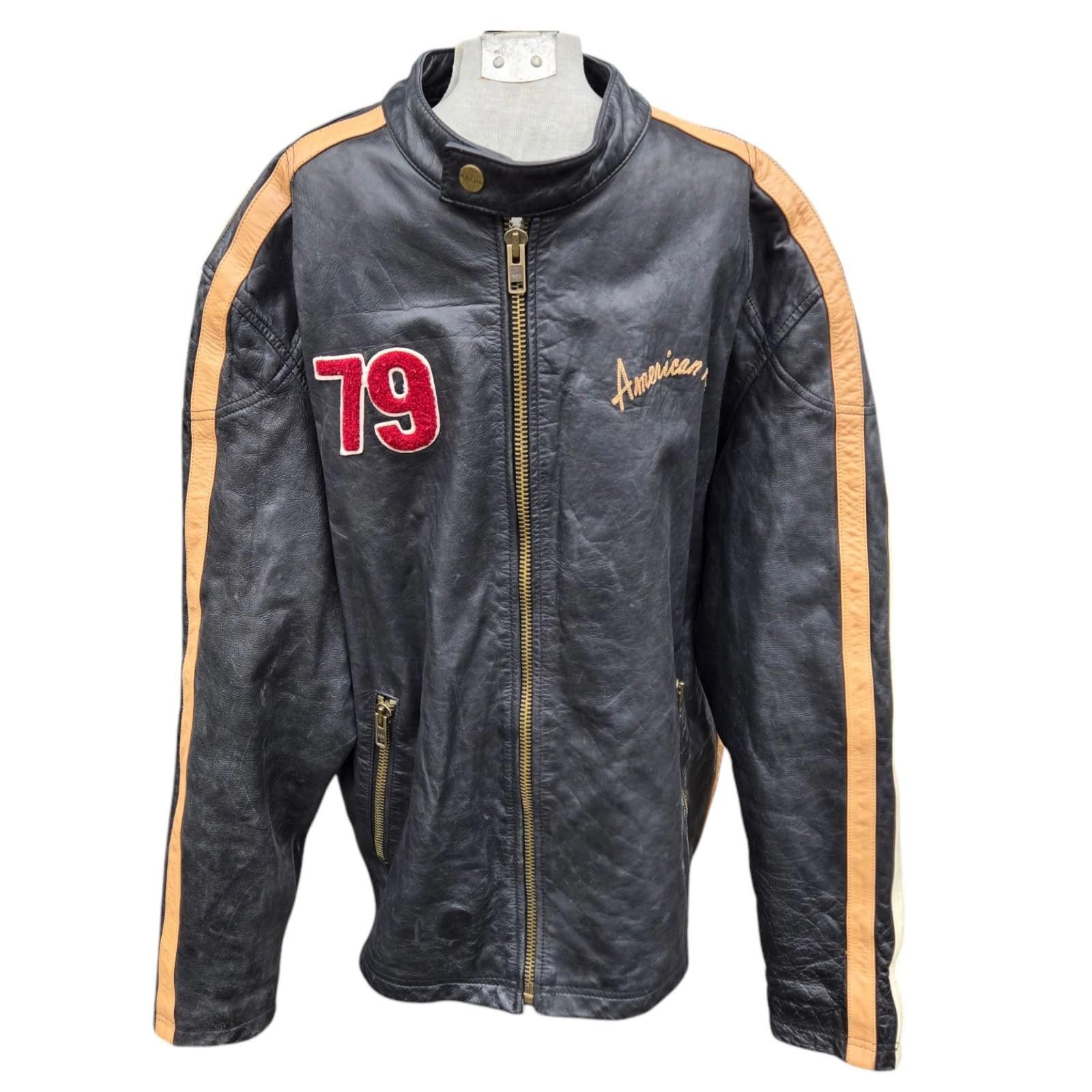 Wilsons Leather Wilsons M Julian Leather Cafe Racer Biker Jacket M XXL C1 Size US XXL / EU 58 / 5 - 1 Thumbnail
