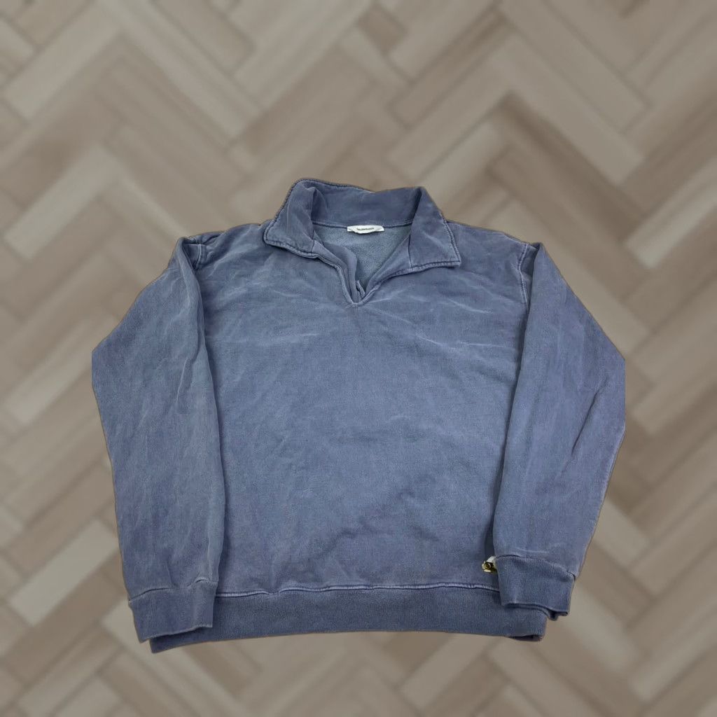 Talentless Talentless Sweater Mens M Blue Collard Heavy Oversized 10437 Size US M / EU 48-50 / 2 - 1 Thumbnail