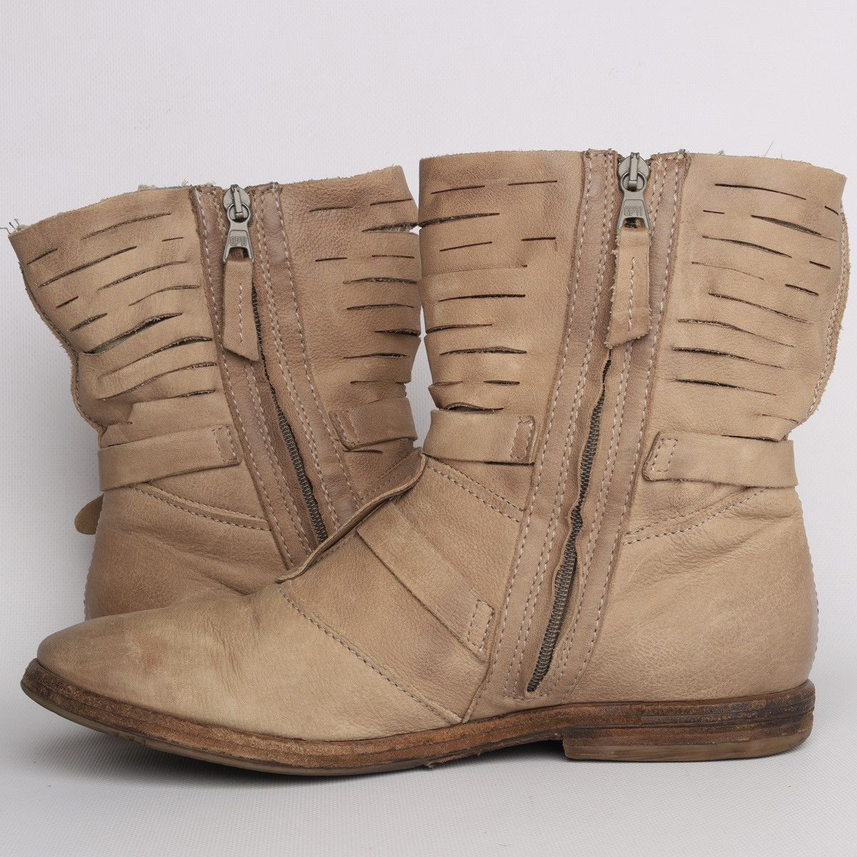 A.S.98 A.S.98 AS98 Airstep Leather Beige High Boots Shoes Size US 11 / IT 41 - 8 Thumbnail
