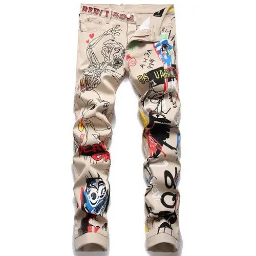 VIBE Graffiti Fashion Skinny Jeans Size US 30 / EU 46 - 1 Thumbnail