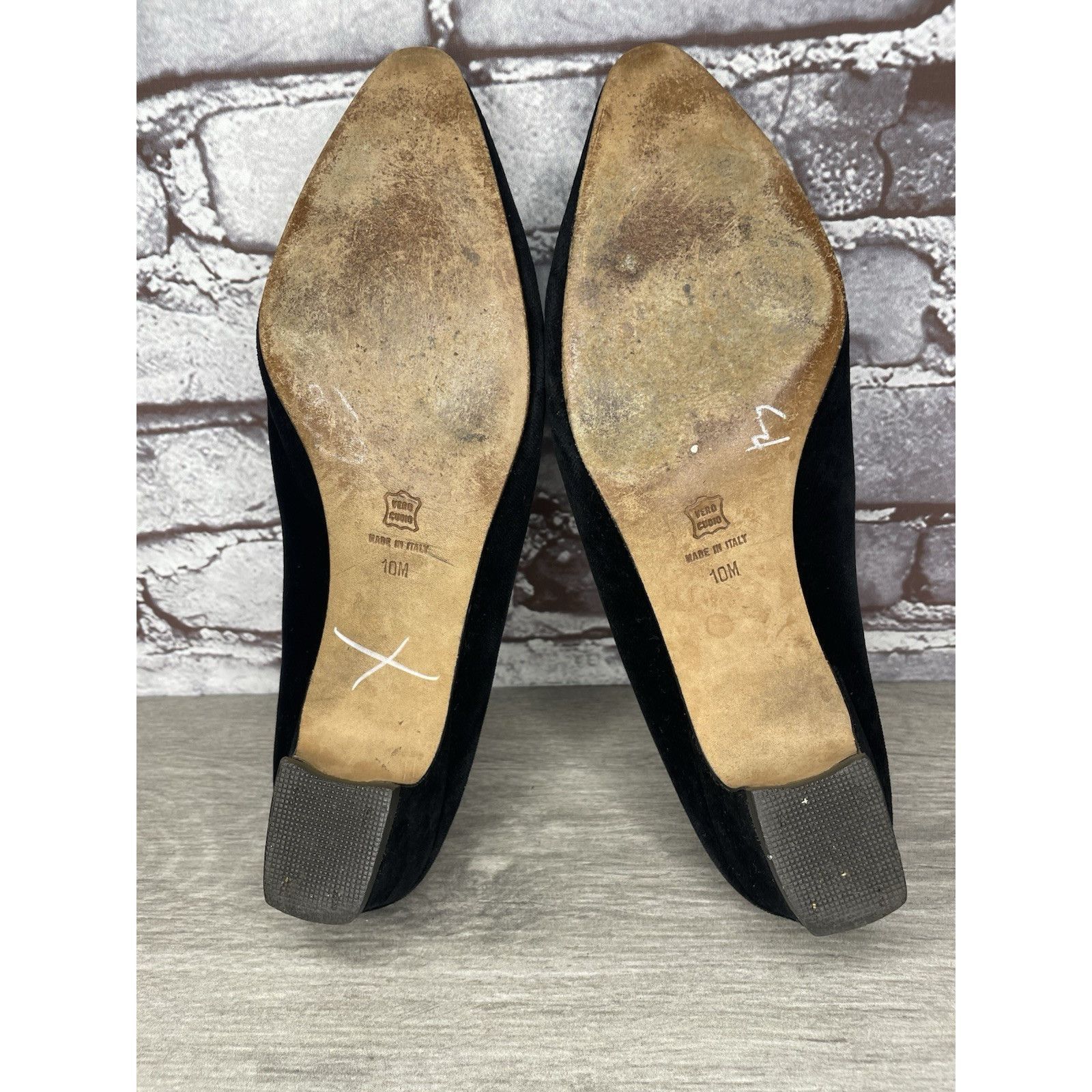 Umbro Umberto Mari Black Suede Leather Slip On Heel Mules Shoes Wo Size US 10 / IT 40 - 6 Thumbnail