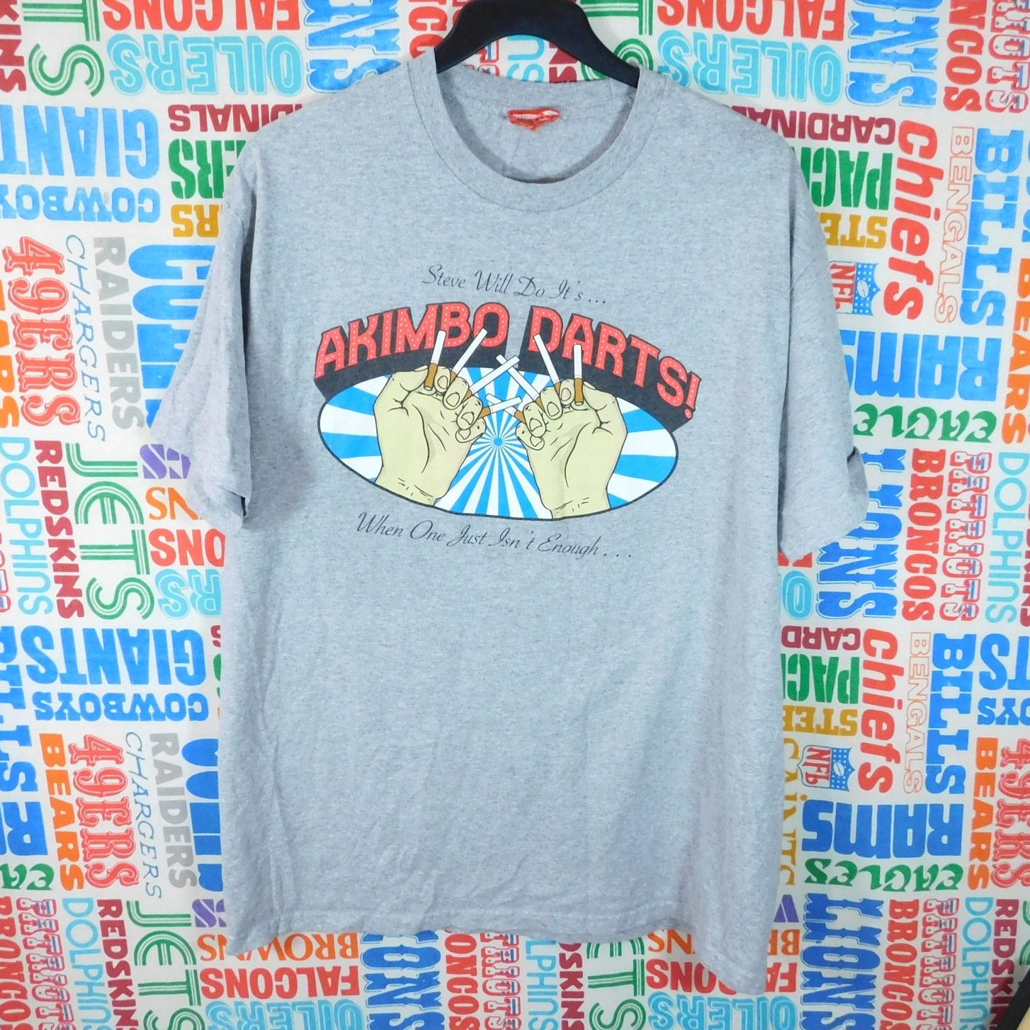 Full Send Full Send Steve Will Do It Akimbo Darts T Shirt Size L Size US L / EU 52-54 / 3 - 1 Thumbnail