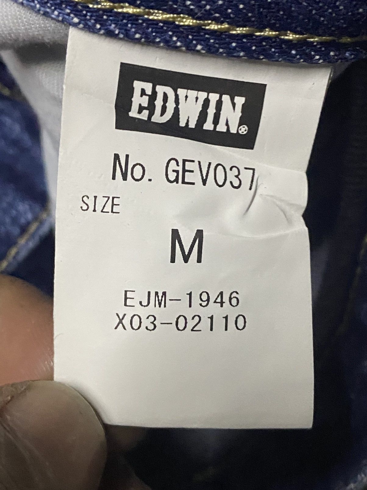 Japanese Brand Vintage Edwin Blue Wash Patches Distressed Super Baggy Jeans Size US 31 - 16 Thumbnail