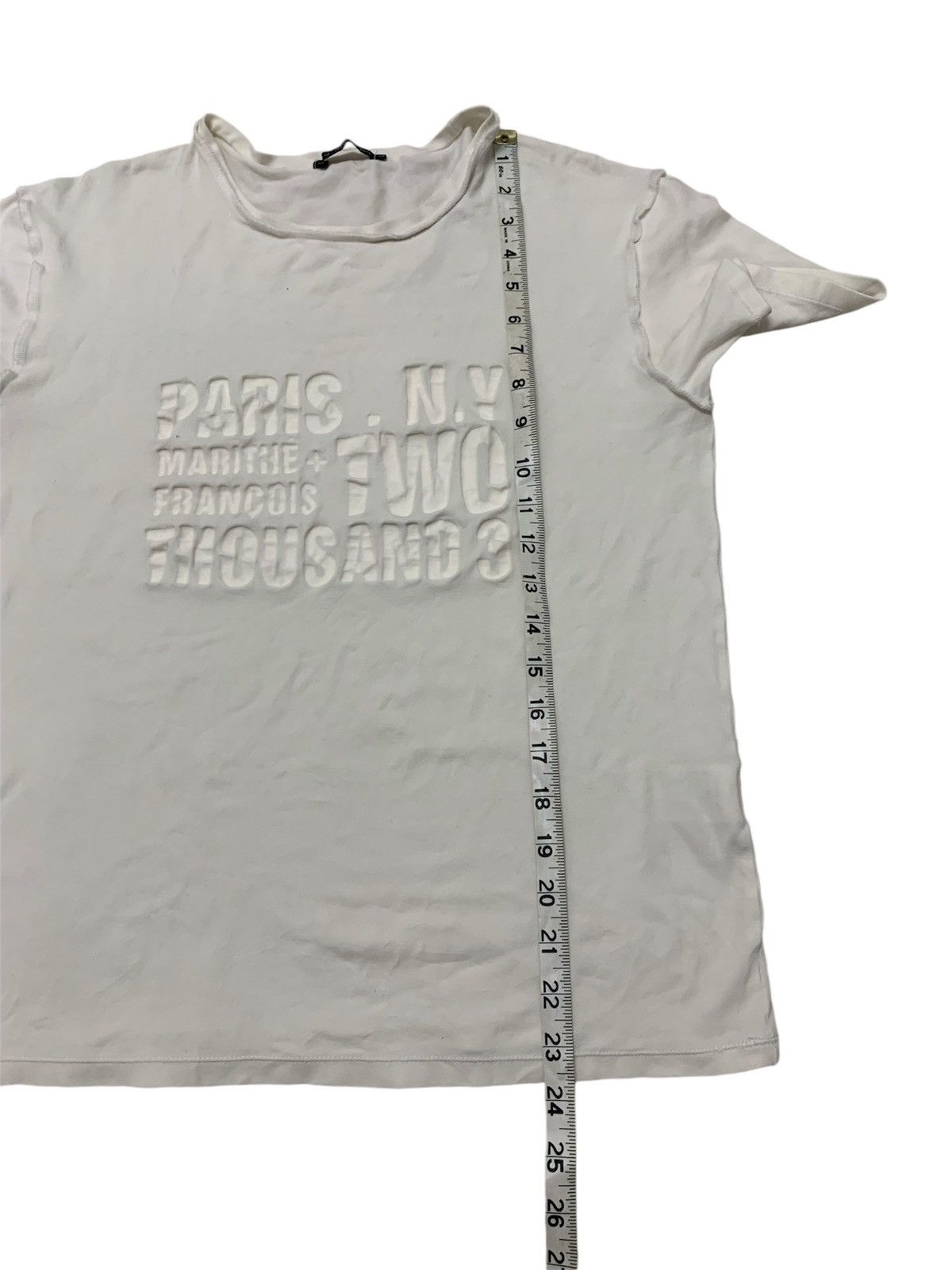 Designer × Marithe + Francois Girbaud Mfg spell out white t-shirt Size US L / EU 52-54 / 3 - 4 Thumbnail