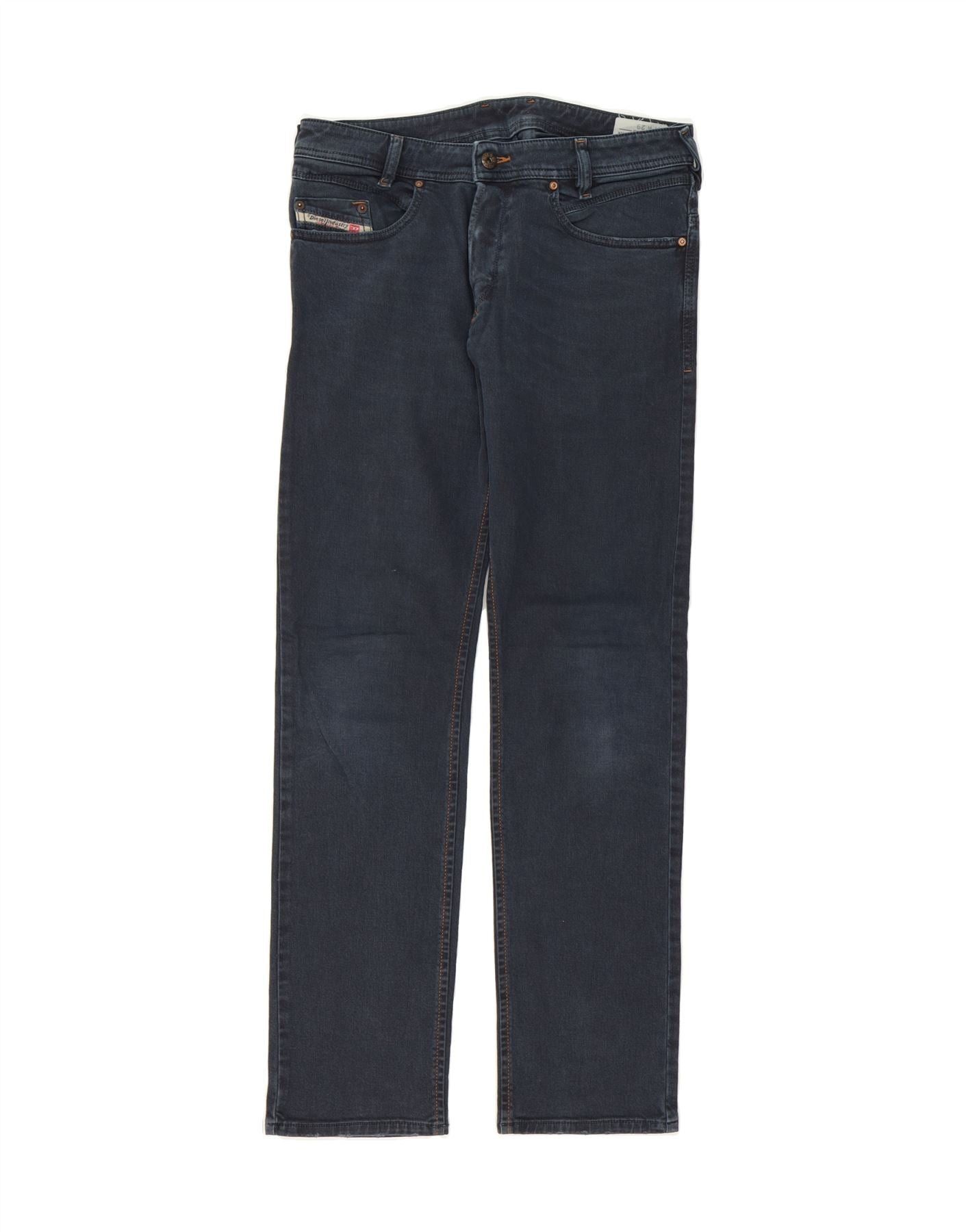 Diesel Womens Iakop Regular Slim Straight Jeans W29 L30 Black Cotto Size 42" / US 20 - 1 Thumbnail