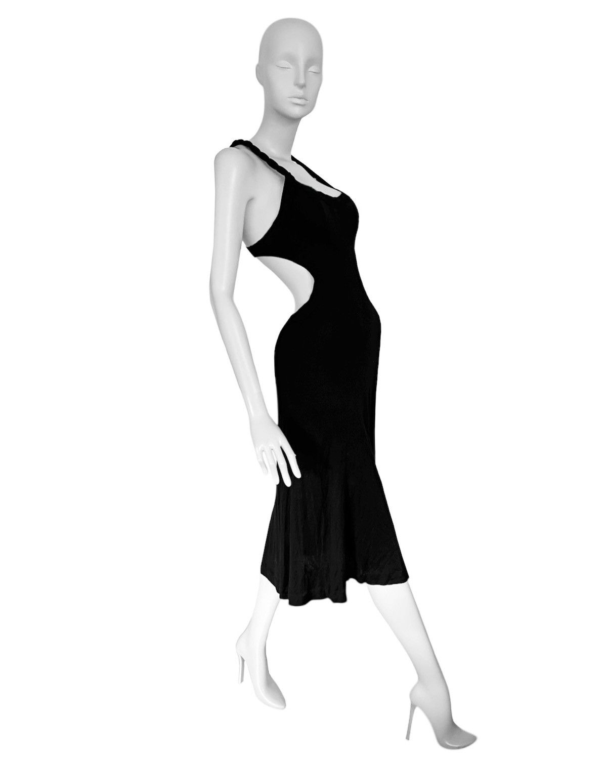 Alexander McQueen Alexander McQueen Runway SS2003 black cut-out dress Size M / US 6-8 / IT 42-44 - 5 Thumbnail