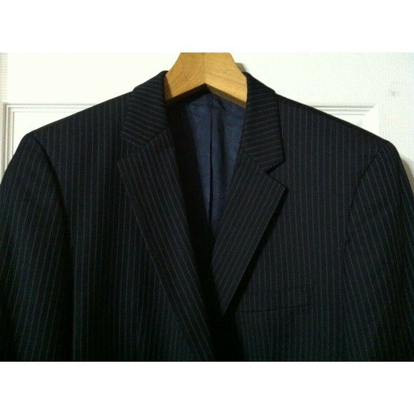 Hugo Boss HUGO BOSS MENS NAVY 100%WOOL SPORT COAT BLAZER EU56/US46R Size 46R - 3 Thumbnail