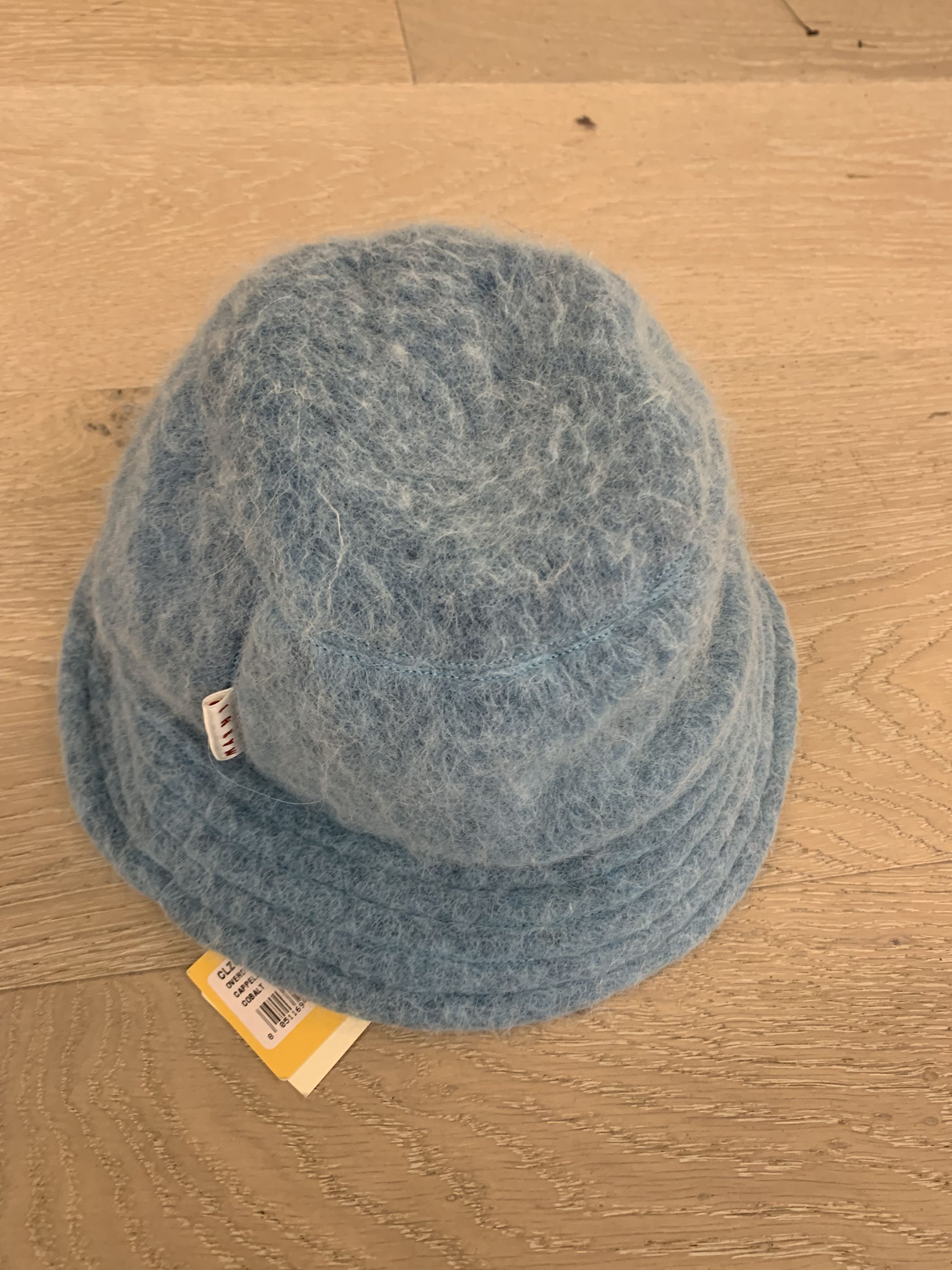 image of Marni Brushed Wool Hat Bucket Mohair in Light Blue, Women's