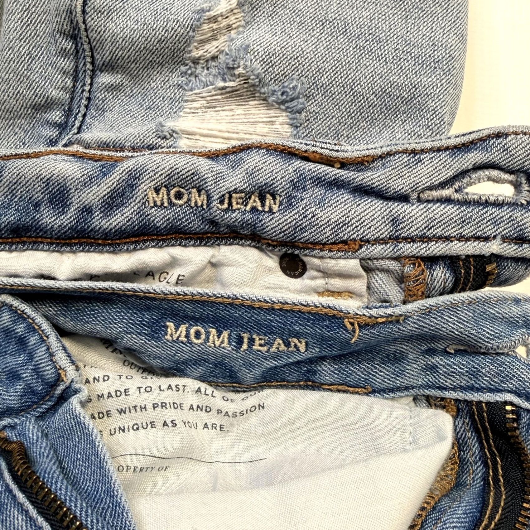 American Eagle Outfitters American Eagle Outfitters Mom Jeans Womens 6 Blue High Rise Distressed Lot Of 2 Jeans Womens 6 Blue Distressed High Rise Mom Jeans Lot Of 2 Size 28" / US 6 / IT 42 - 7 Thumbnail