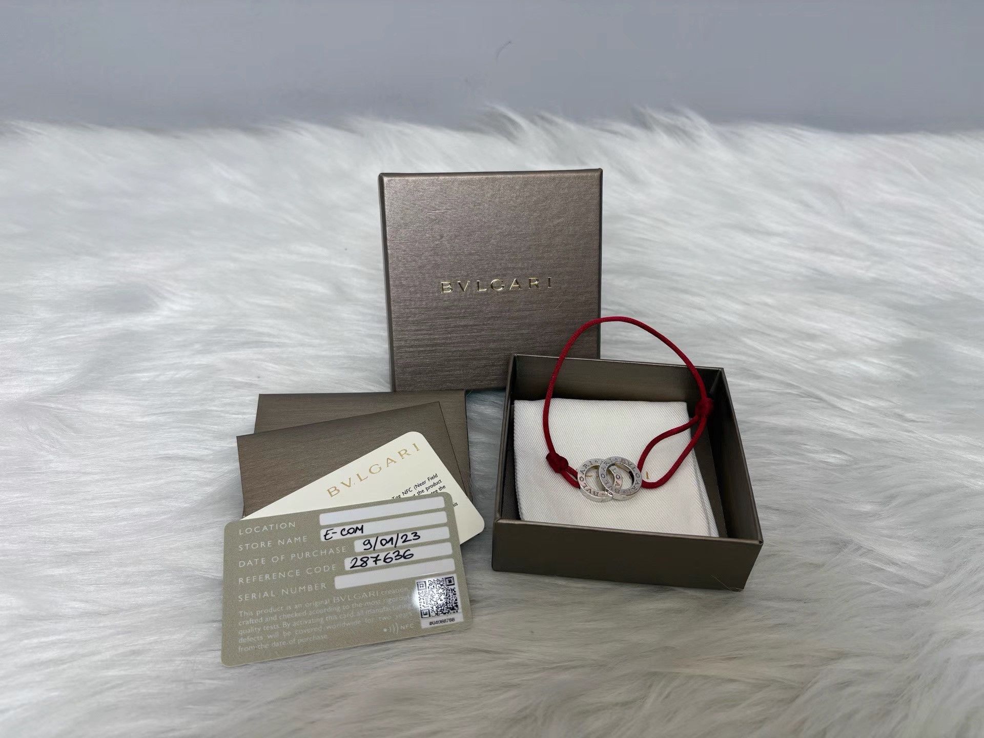 Bvlgari Bvlgari 925 Sterling Silver Double Loop Bracelet K36 Size ONE SIZE - 1 Thumbnail