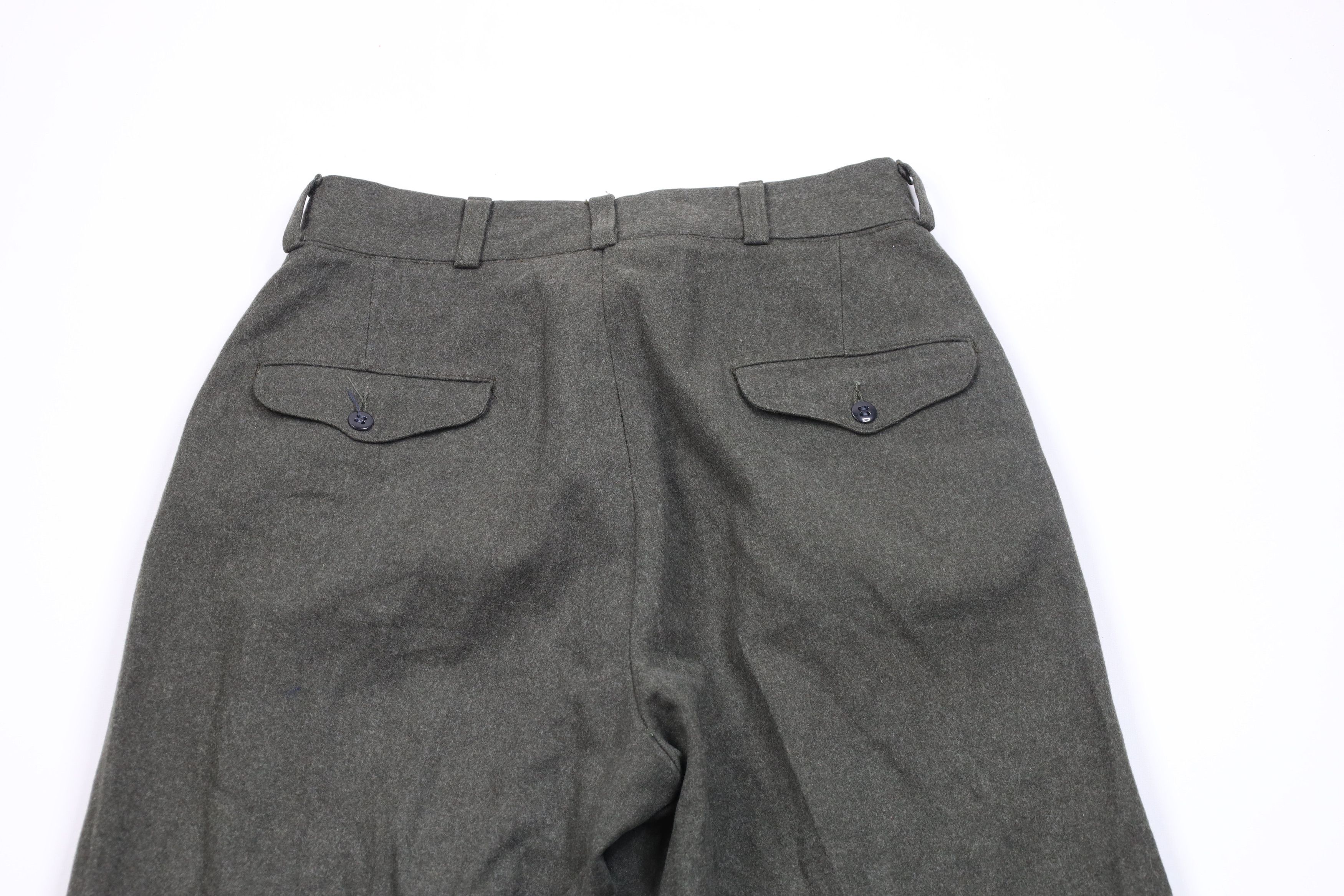 Vintage Vintage 50s Military Wool Wide Leg Pants Trousers Green USA Size US 30 / EU 46 - 9 Thumbnail