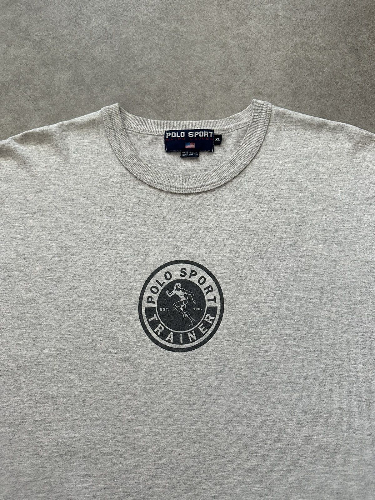 Polo Ralph Lauren Vintage Polo Sport Trainer Shirt 90’s Simple Graphic Tee Size US XL / EU 56 / 4 - 1 Thumbnail