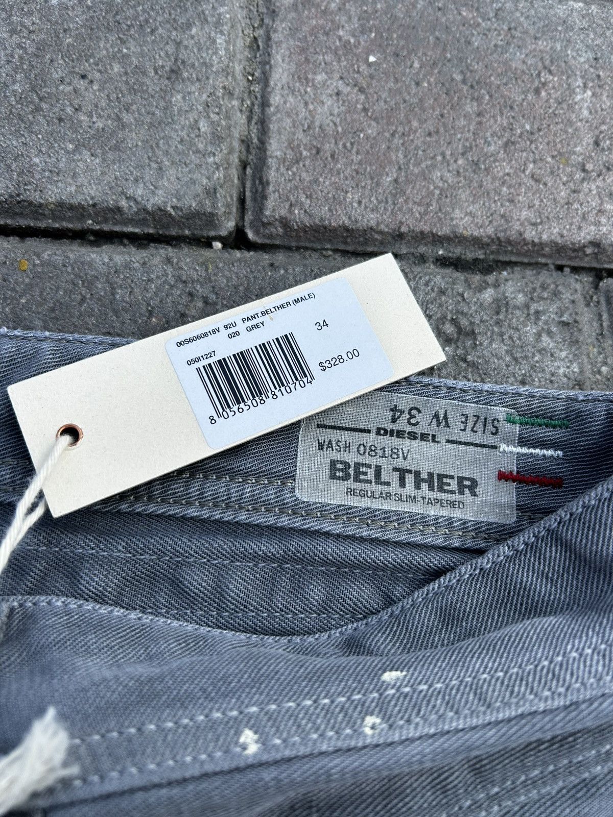 Designer × Diesel × Vintage Diesel Belther Jeans Size US 34 / EU 50 - 7 Thumbnail