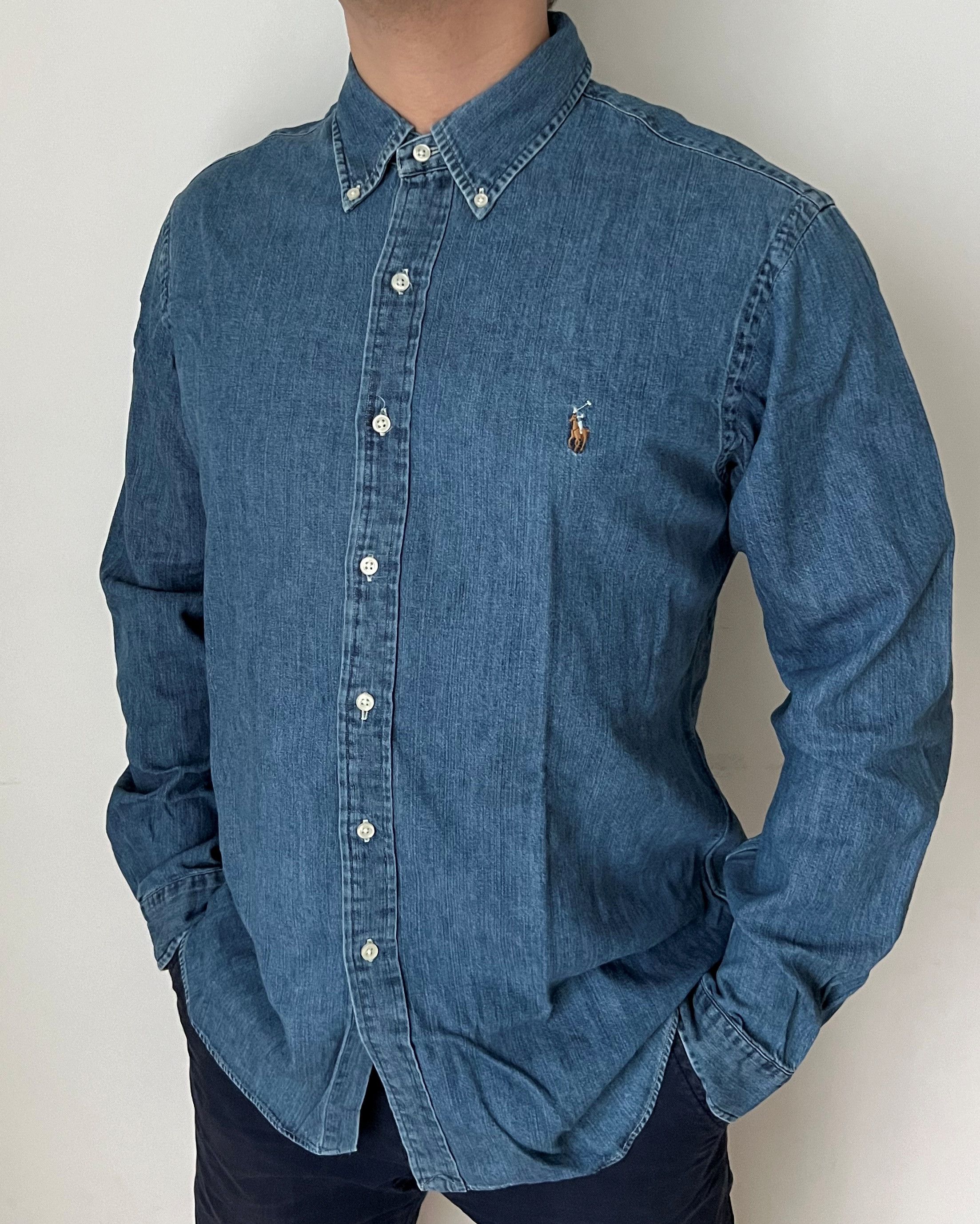 Polo Ralph Lauren RALPH LAUREN PONY DENIM SHIRT SLIM FIT XL Size US XL / EU 56 / 4 - 2 Thumbnail