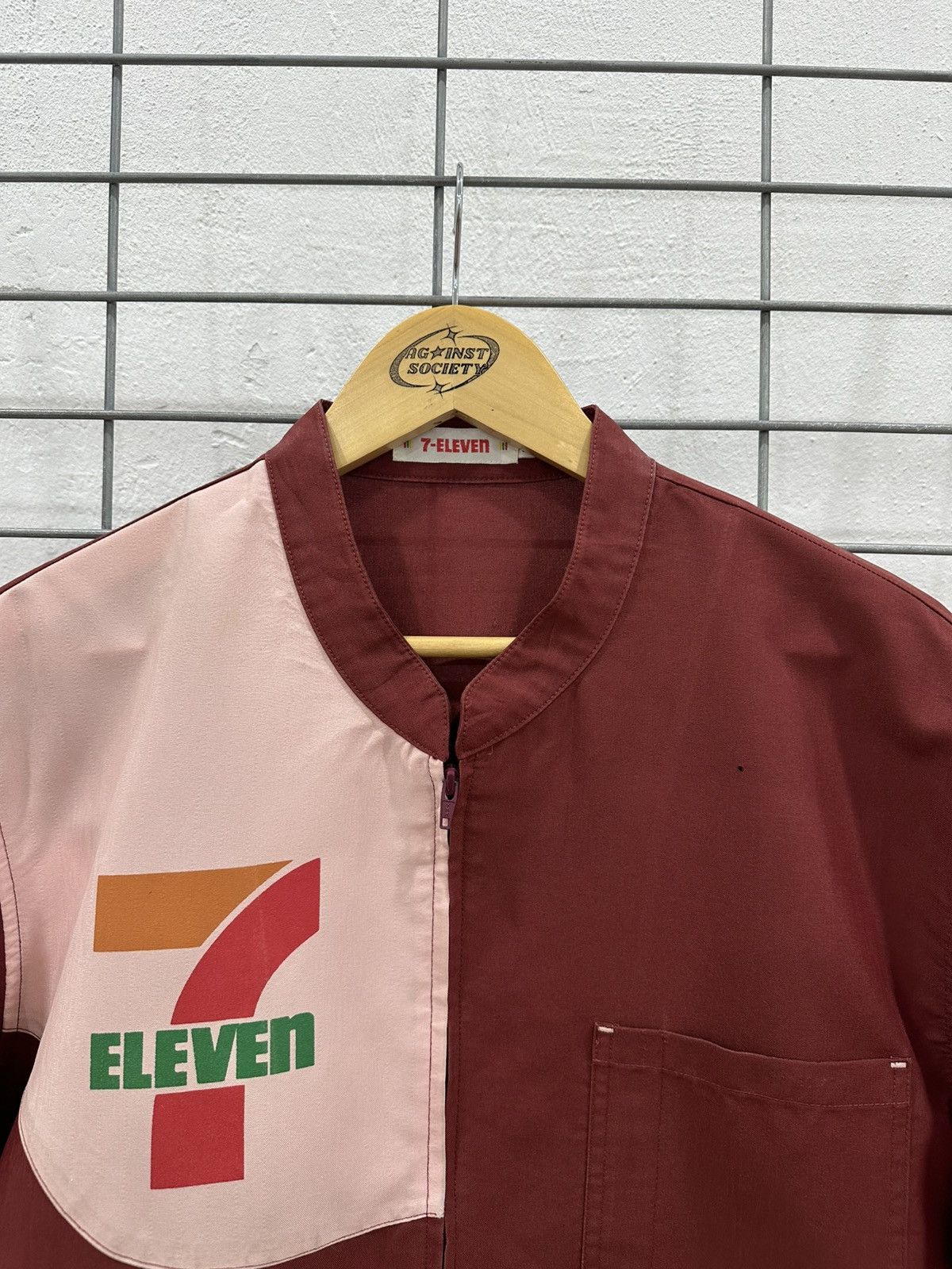 Vintage 7 Eleven 7-11 Uniform Zipper 3 Pocket Work Shirt Size US XL / EU 56 / 4 - 4 Thumbnail