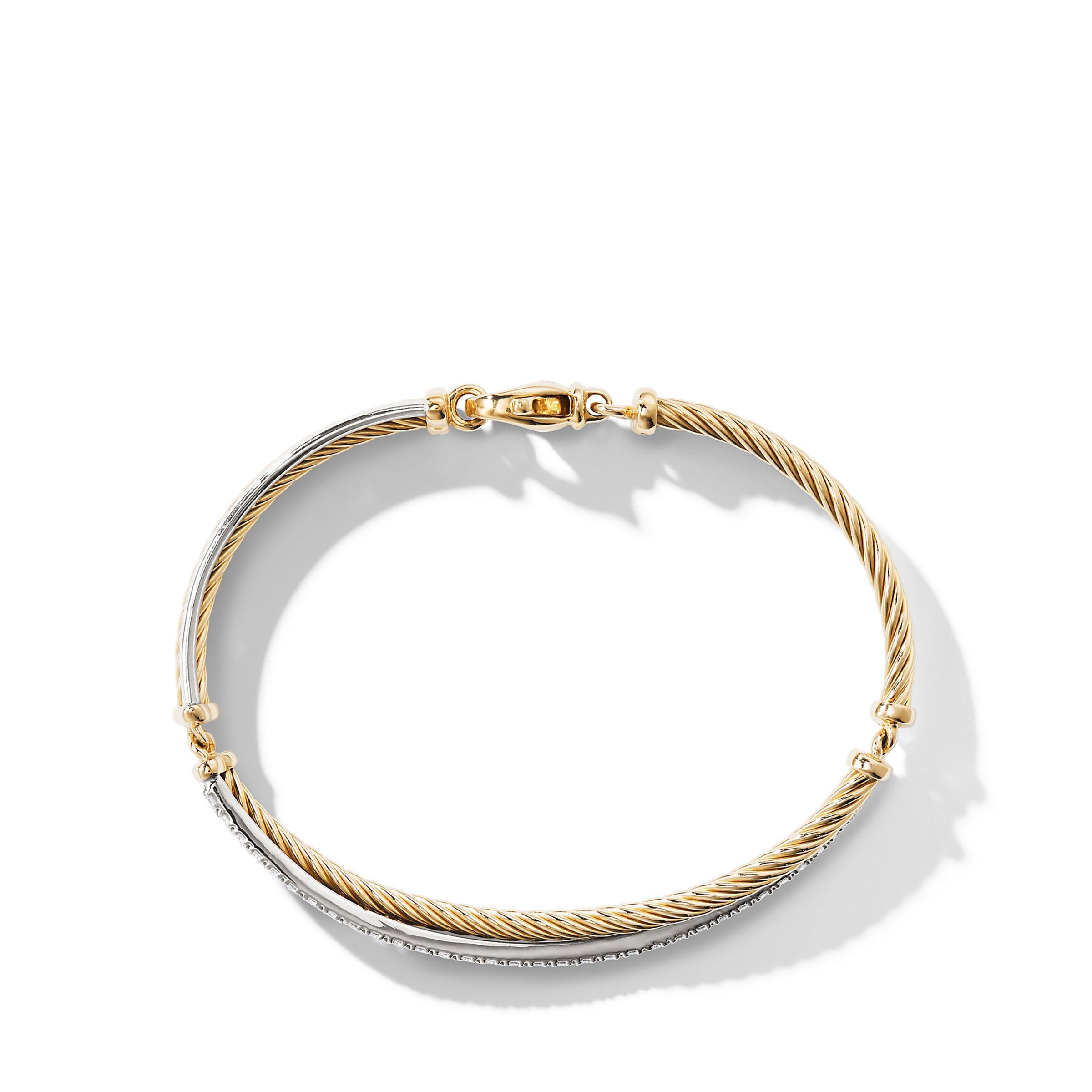 David Yurman o1w1db10325 Bracelet in 18K Yellow Gold with Diamonds & 3mm Size ONE SIZE - 2 Thumbnail