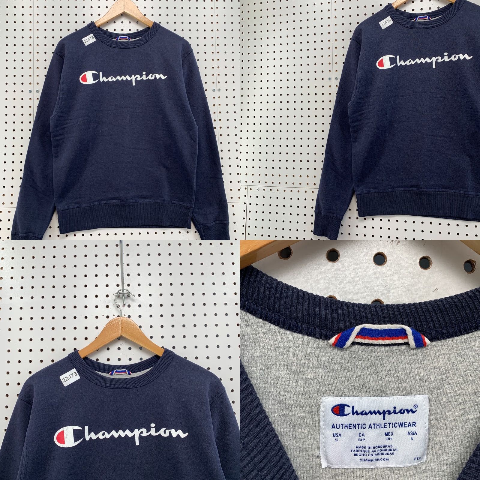Champion Champion Sweatshirt Mens Small Blue Navy Pullover Crewneck Spell Out Size US S / EU 44-46 / 1 - 8 Thumbnail