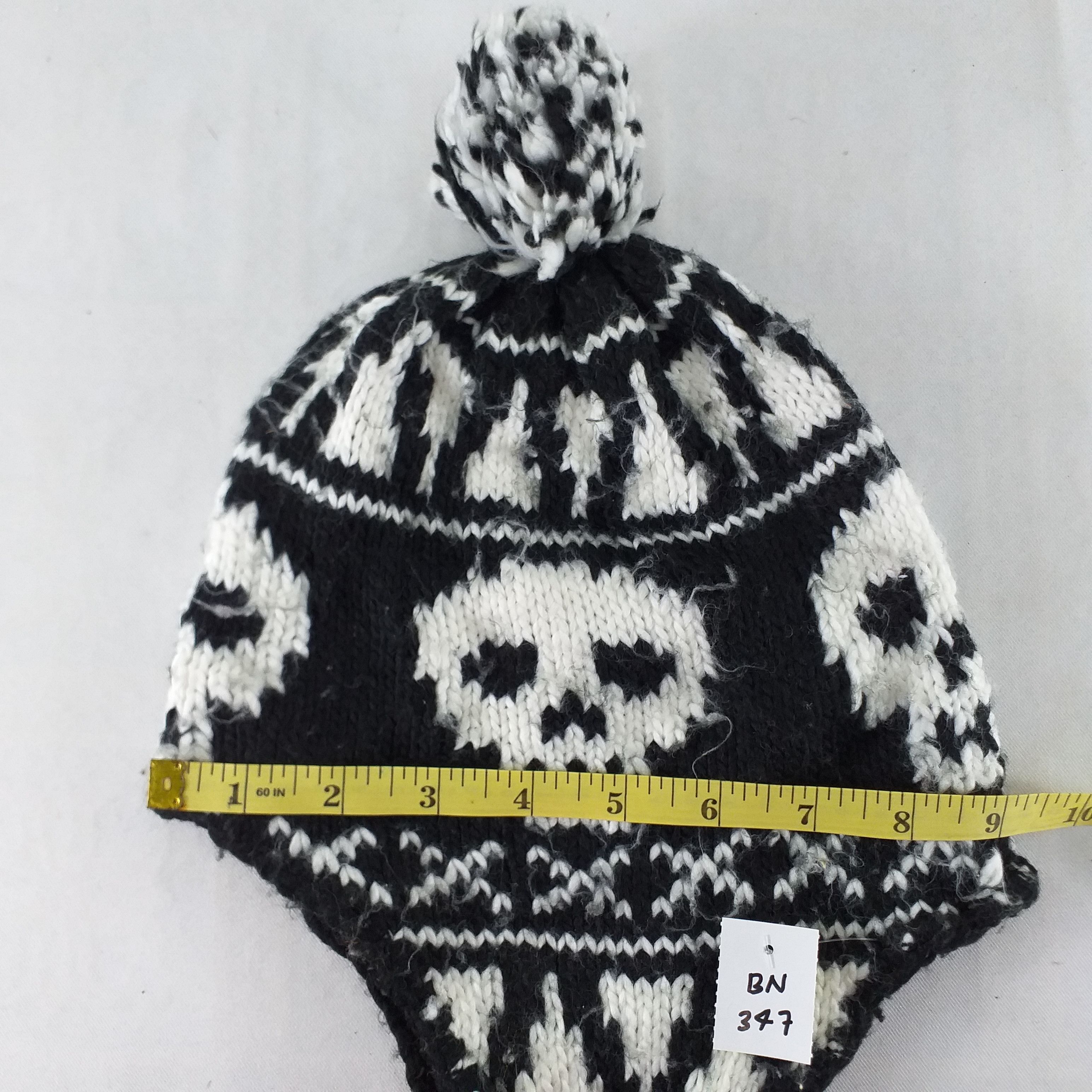 Japanese Brand Mirror Skulls Snow Cap Hat Beanie -BN347 Size ONE SIZE - 3 Thumbnail