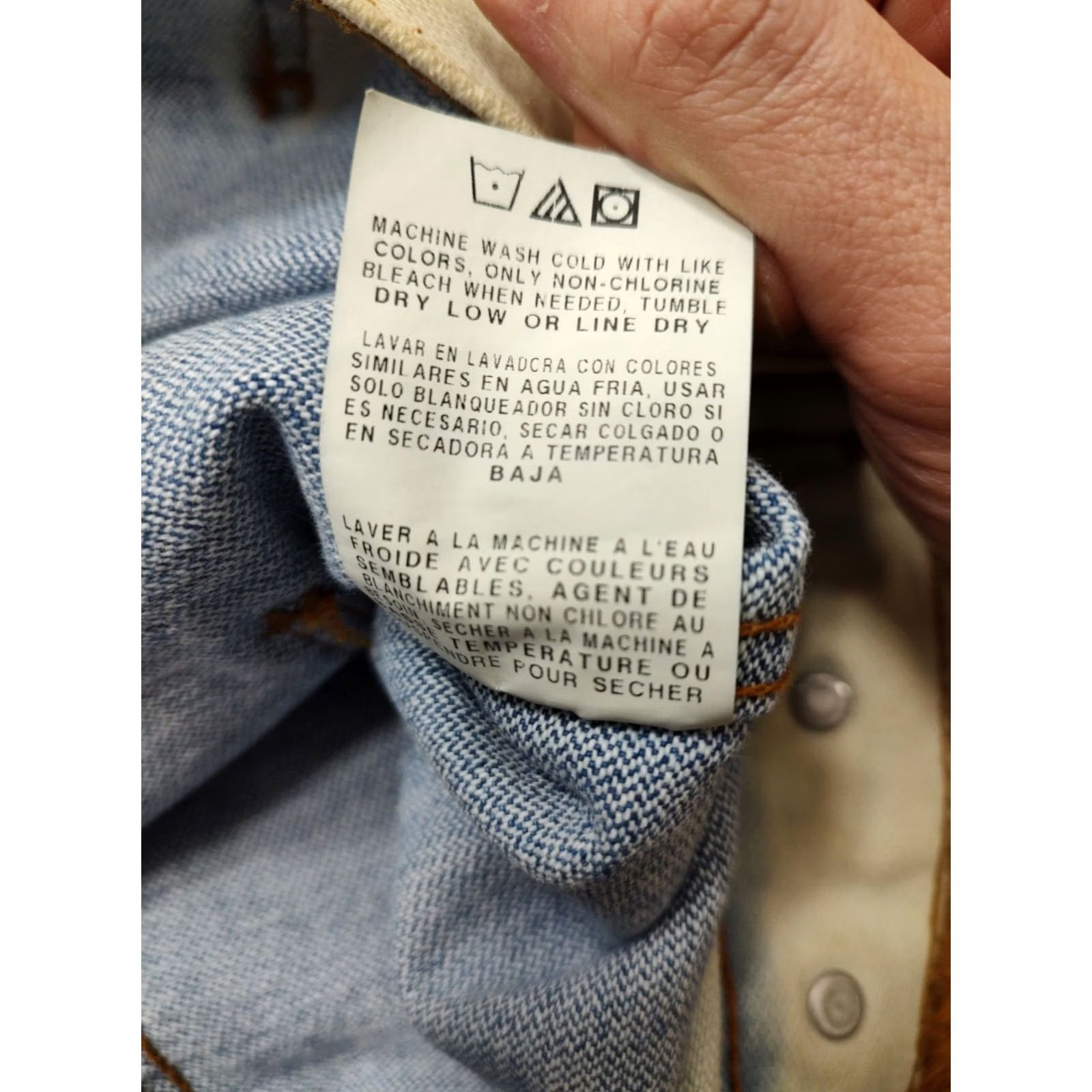 Wrangler VINTAGE Wrangler Jacket Mens Medium Blue Denim Trucker Western Workwear Jean Size US 31 - 6 Thumbnail