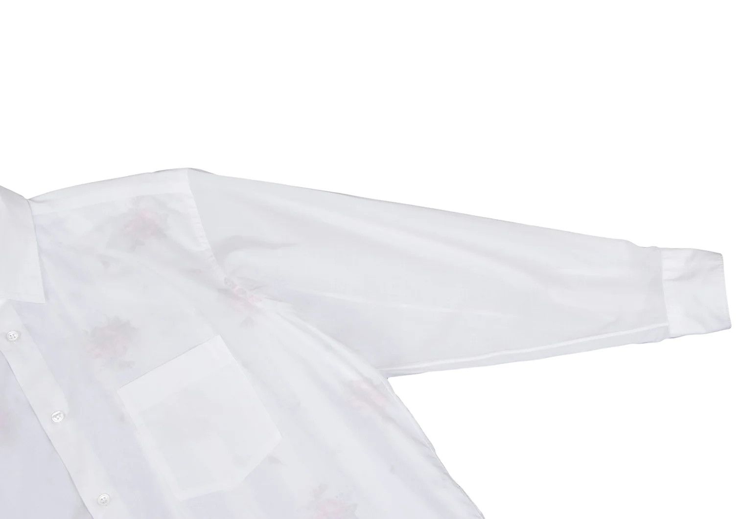 Comme des Garcons Homme Plus Stripe Flower Layered Long Sleeve Shirt Off-white Size M Size US M / EU 48-50 / 2 - 7 Thumbnail