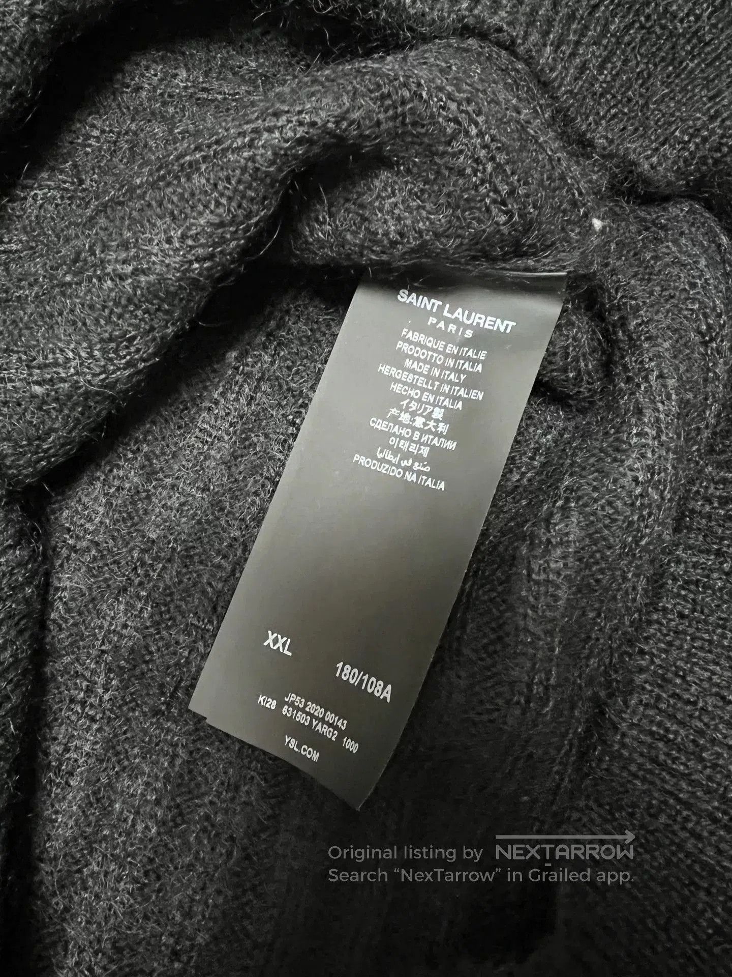 Saint Laurent Paris SAINT LAURENT Men's Ribbed Sweater. Size US M / EU 48-50 / 2 - 4 Thumbnail