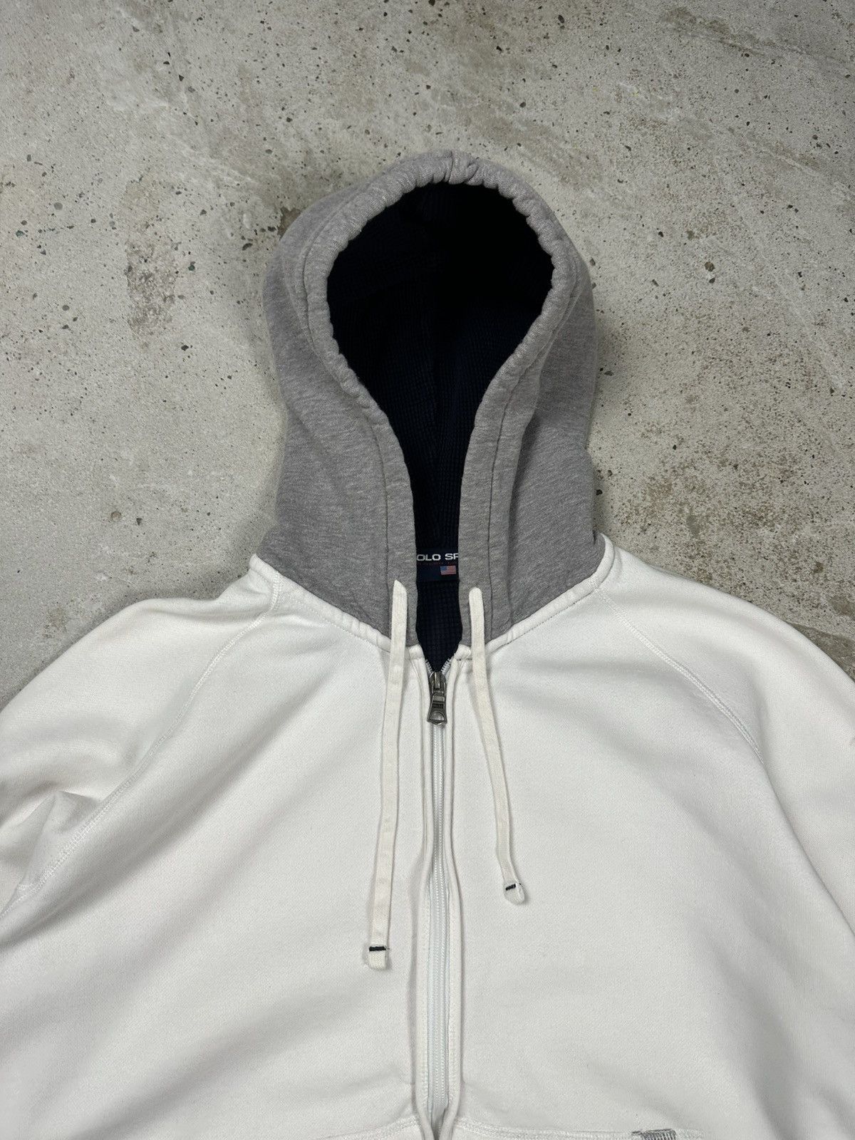 Polo Ralph Lauren Vintage Y2K Polo Ralph Lauren Sport White Zip Up Hoodie Size US XL / EU 56 / 4 - 6 Thumbnail