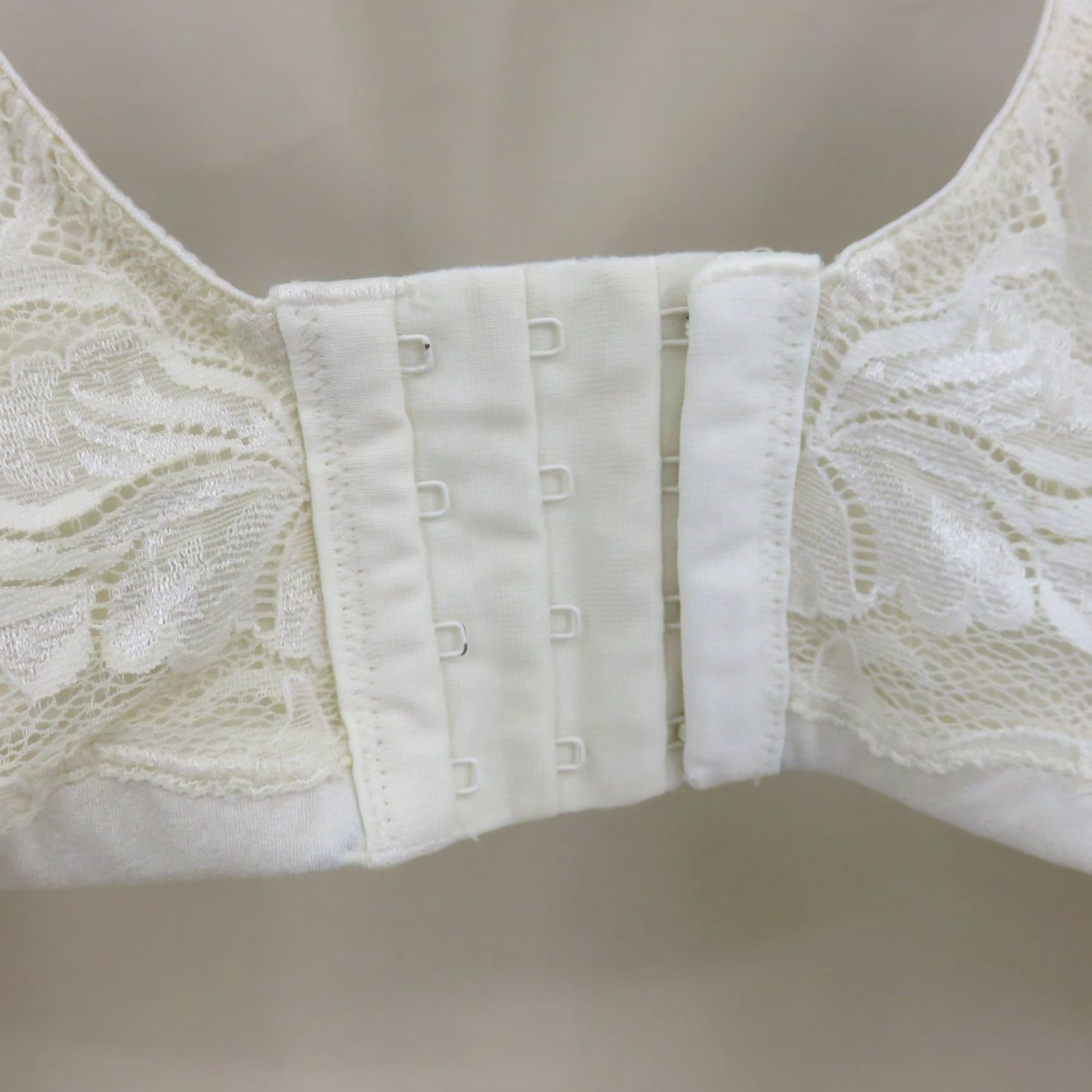 Vintage Lilyette Bra 40DDD Cream Lace Underwire Unlined Minimizer Plus Size 40D DD D? Size ONE SIZE - 6 Thumbnail