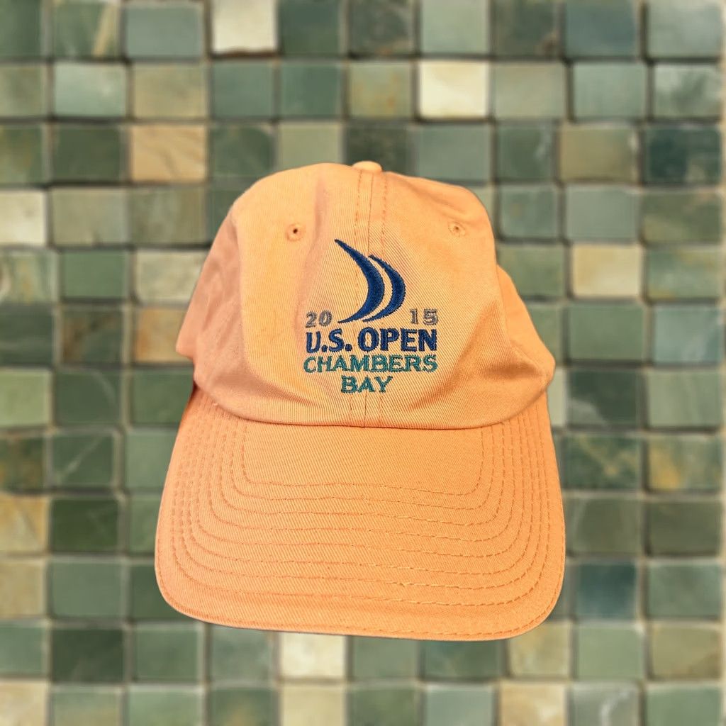 Vintage US Open Chambers Bay 2015 Golf Hat Cap Adjustable Strapback Orange USGA Size ONE SIZE - 1 Thumbnail