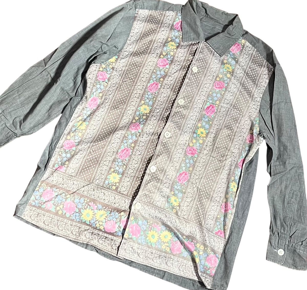 Comme des Garcons Vintage cdg printed hybrid open collar shirt Size US S / EU 44-46 / 1 - 2 Thumbnail
