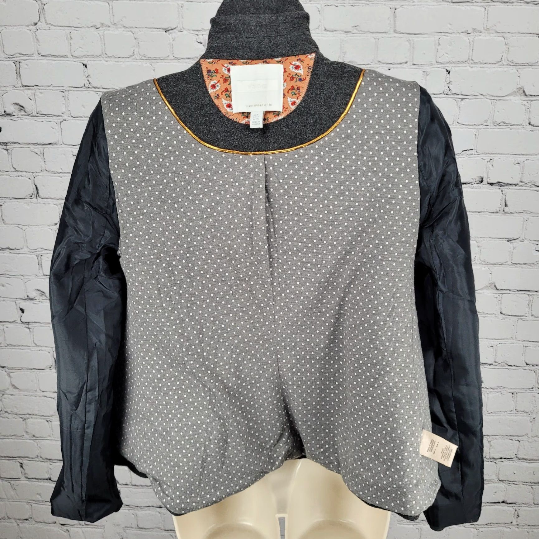 Anthropologie Ett:Twa Anthropologie Grey Double Breasted Buttoned Stretch Lined Jacket 8 Size M / US 6-8 / IT 42-44 - 6 Thumbnail
