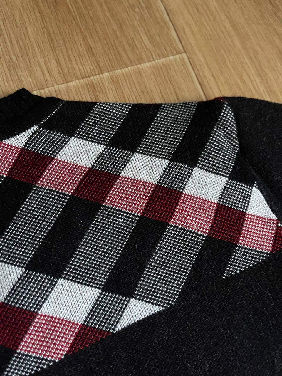Burberry × Vintage Vintage Burberry Brit Cotton Nova Check Sweater Sz L Size L / US 10 / IT 46 - 16 Thumbnail