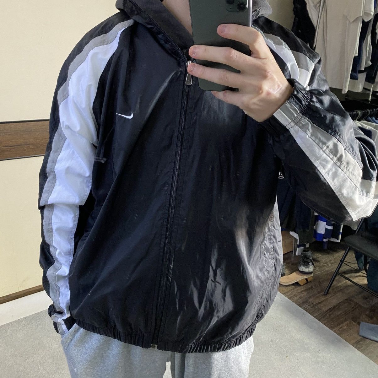 Nike Vintage Nike Track Jacket Light Nylon 90s Size US XL / EU 56 / 4 - 2 Thumbnail