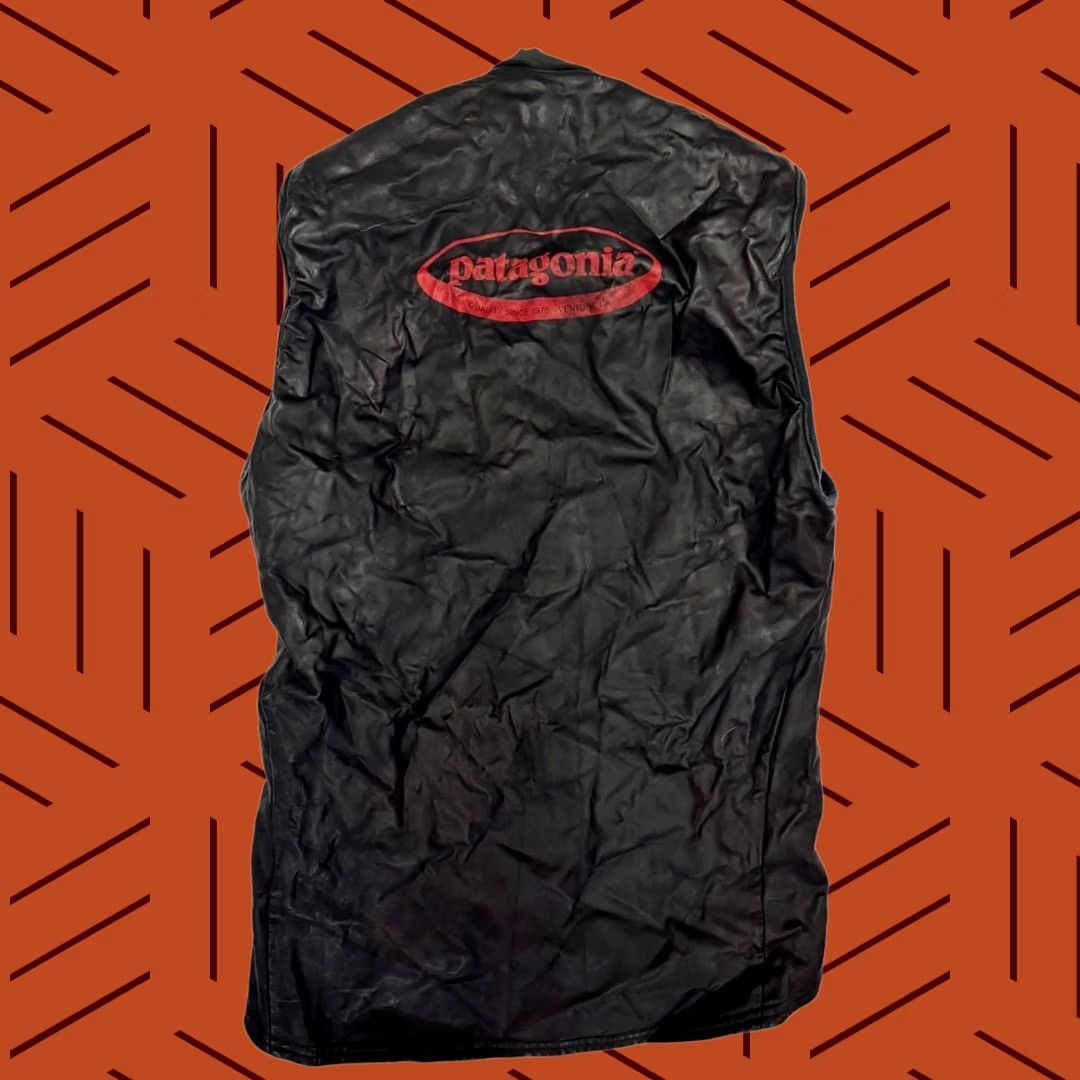 Patagonia VINTAGE Patagonia Black Polyurethane Vest Small Mens Waxed Pullover made In USA Size US S / EU 44-46 / 1 - 1 Thumbnail