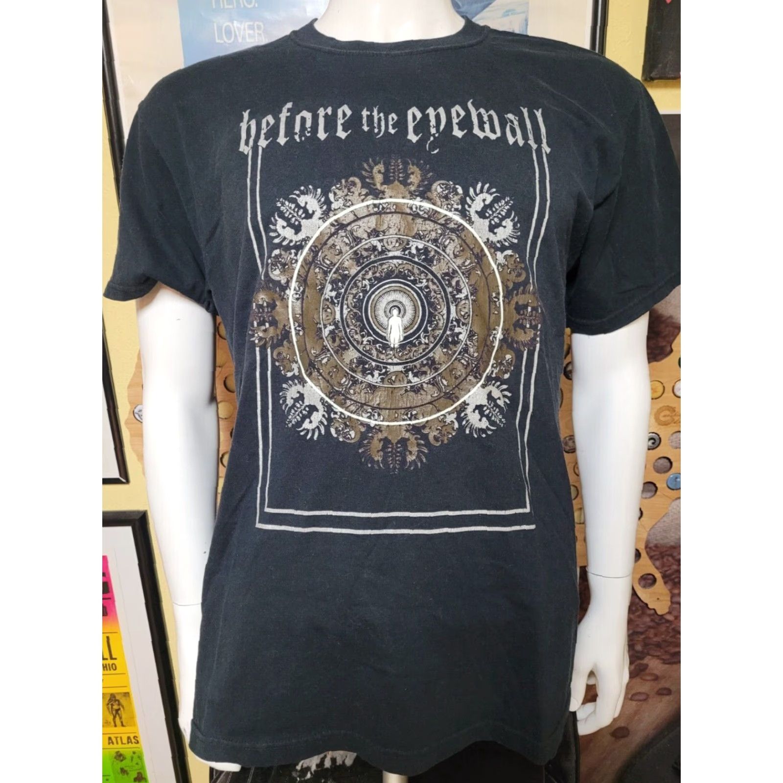 Jerzees VINTAGE Jerzees T-Shirt Black Short Sleeve Large Columbus OH Before the Eyewall Band Heavy Metal Graphic Tee Mens Size US L / EU 52-54 / 3 - 2 Thumbnail
