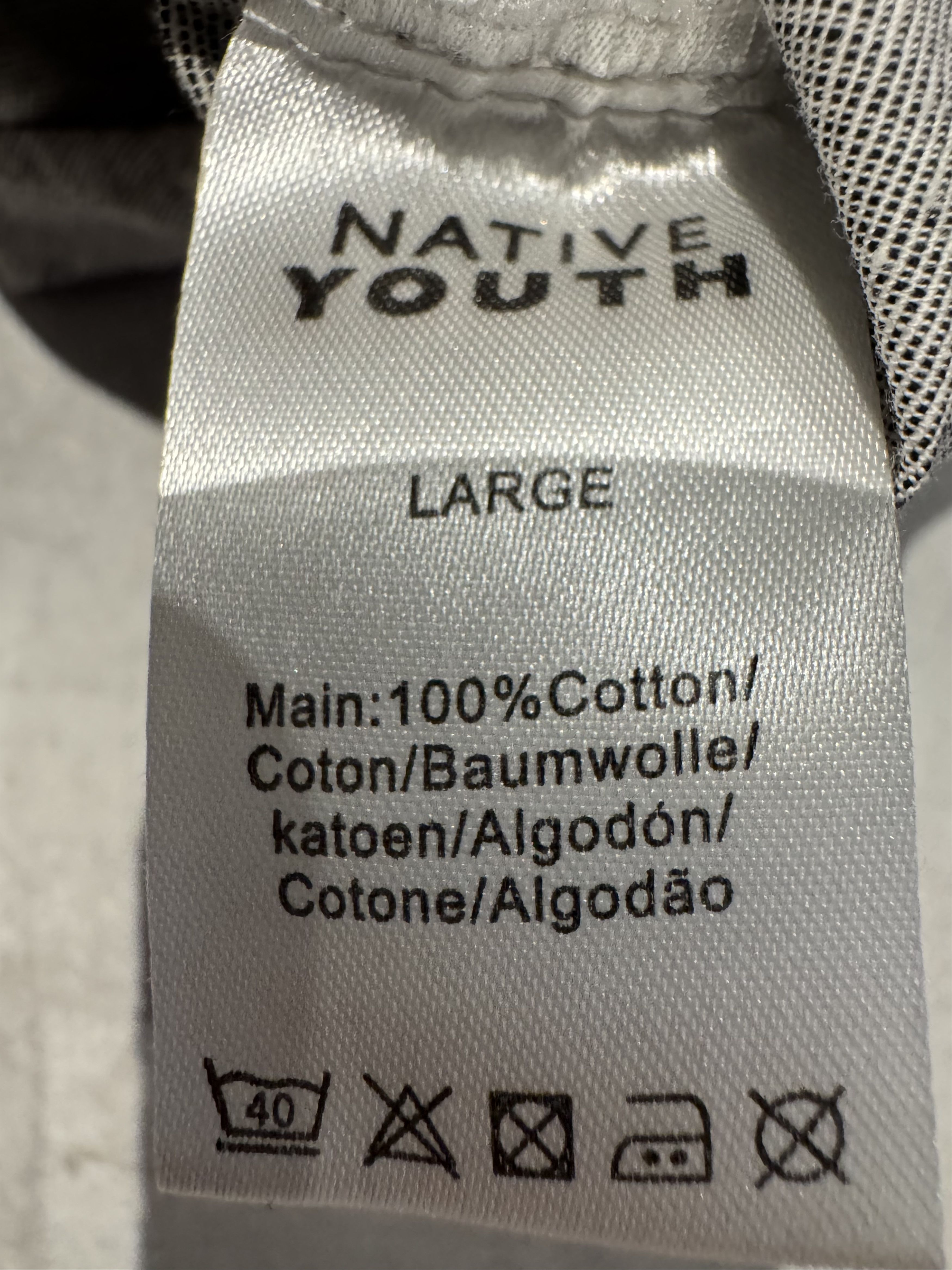 Native Youth Grayscale Camo Short Sleeve Button Up Size US L / EU 52-54 / 3 - 2 Thumbnail