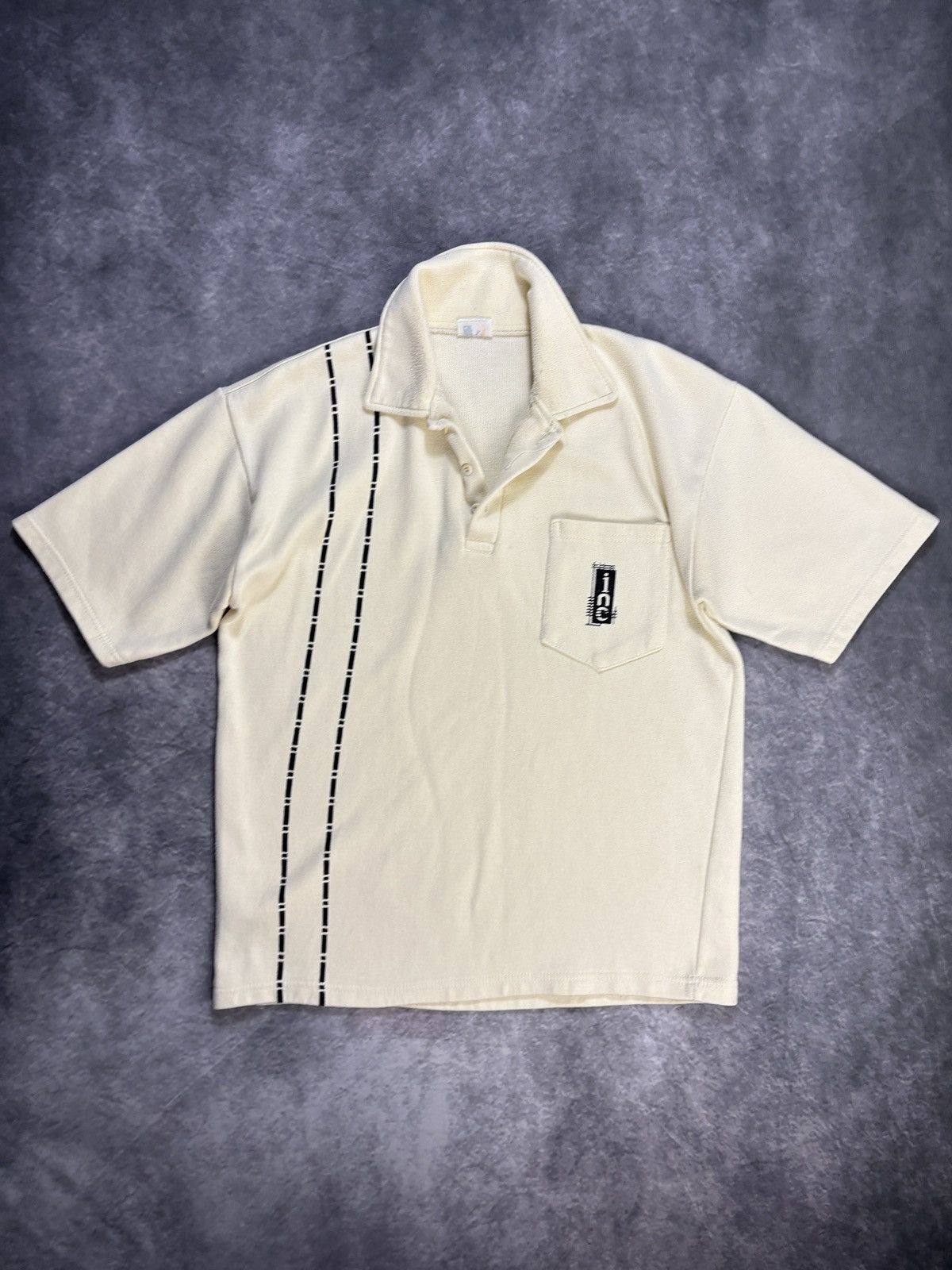 MLB × Vintage Vintage Polo Shirt 1990s MLB Inc. ShortSleeve Cream Pullover Size US M / EU 48-50 / 2 - 1 Thumbnail