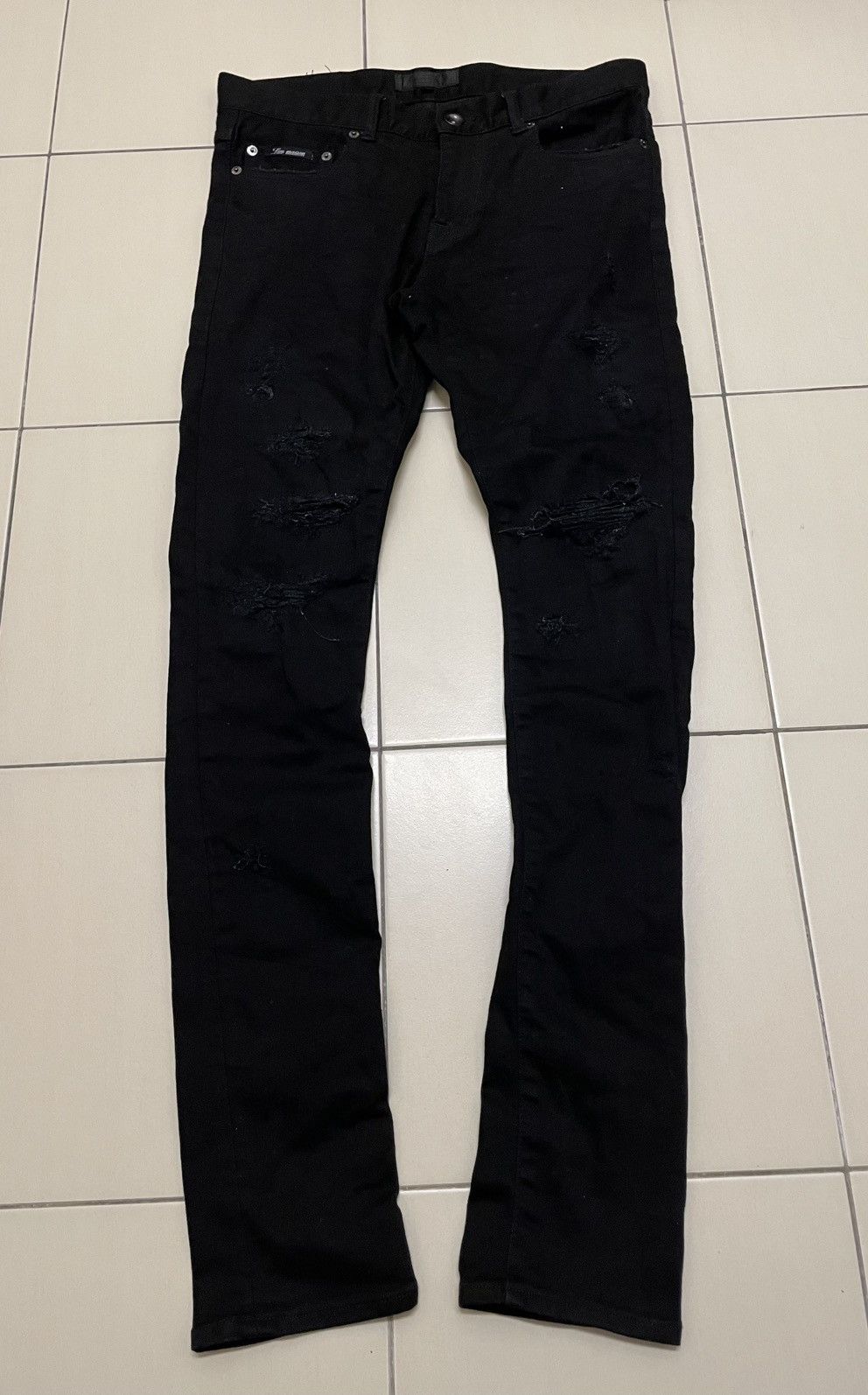 Japanese Brand Jackrose Luv Maison Distressed Jeans Size US 33 - 2 Thumbnail