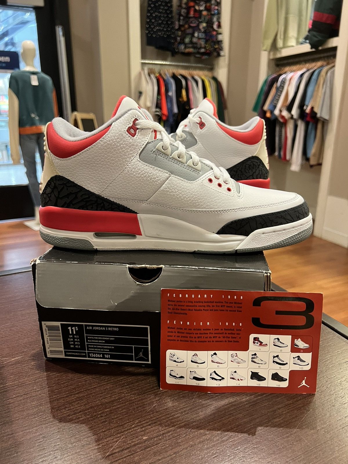Jordan Brand Jordan 3 retro ‘fire red’ 2007 Size US 11.5 / EU 44-45 - 4 Thumbnail