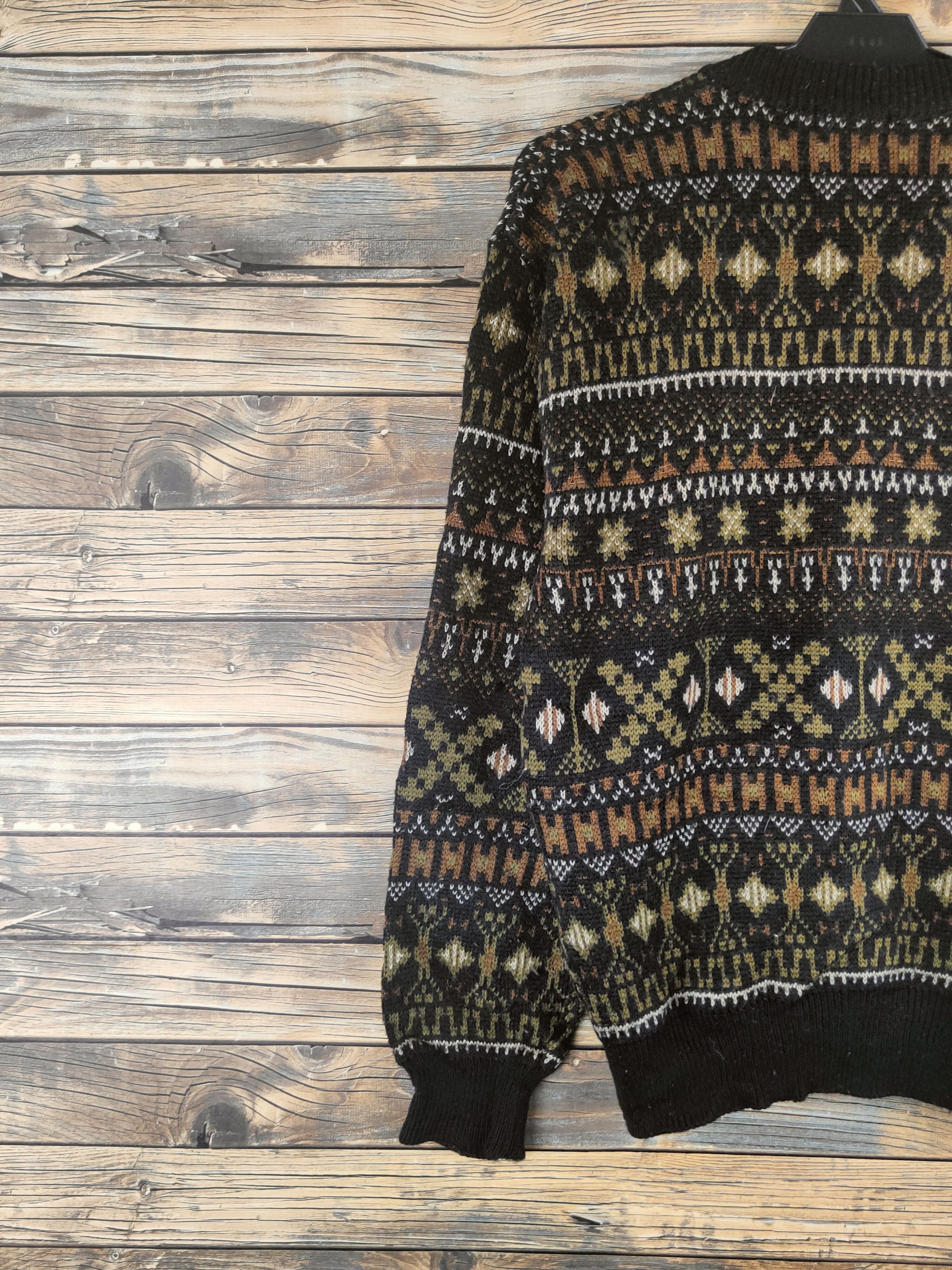 Japanese Brand DL Apoy art vintage Black Knitwear Cardigans #46-478 Size US M / EU 48-50 / 2 - 9 Thumbnail
