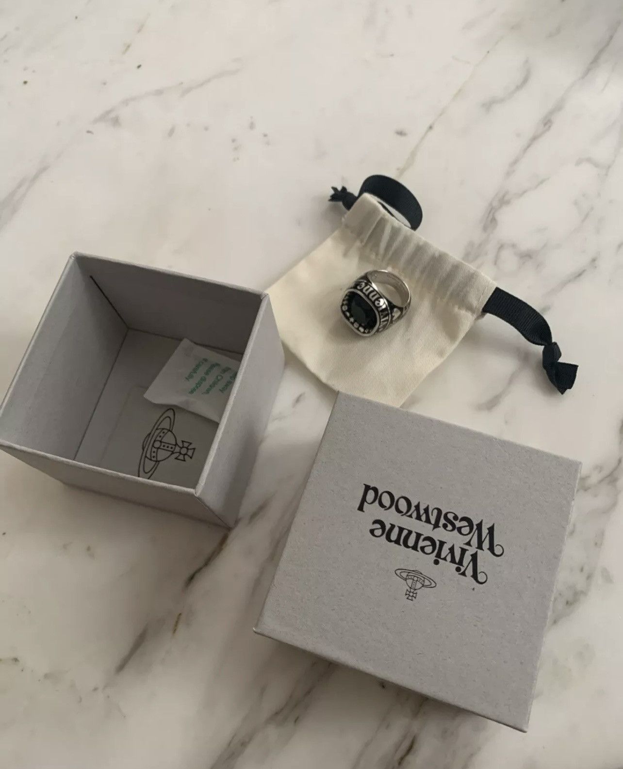 Palace x Vivienne Westwood College Ring Silver Size medium