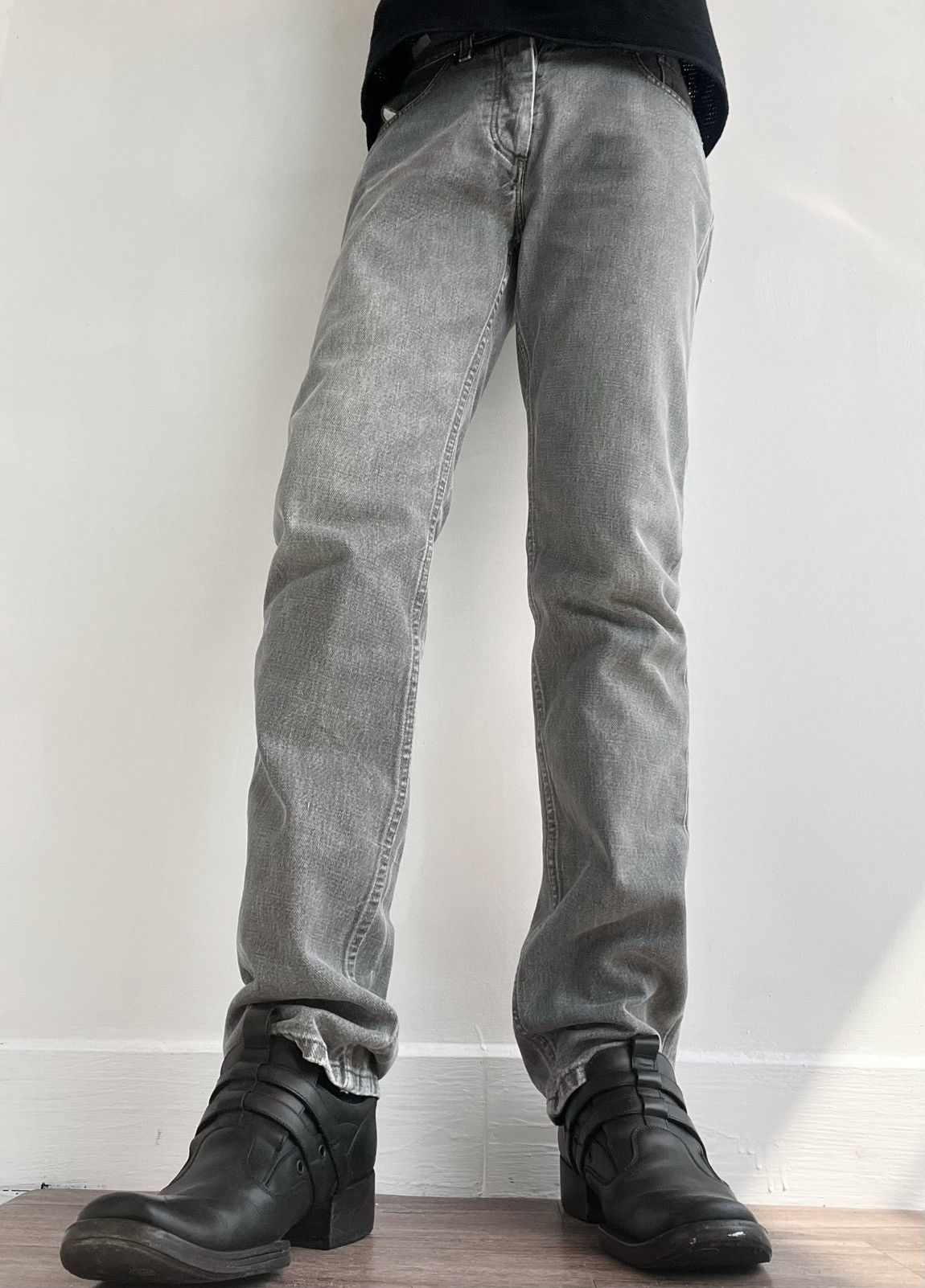 Helmut Lang 1998 Helmut Lang Grey Classic Denim Pants Size US 29 - 2 Thumbnail